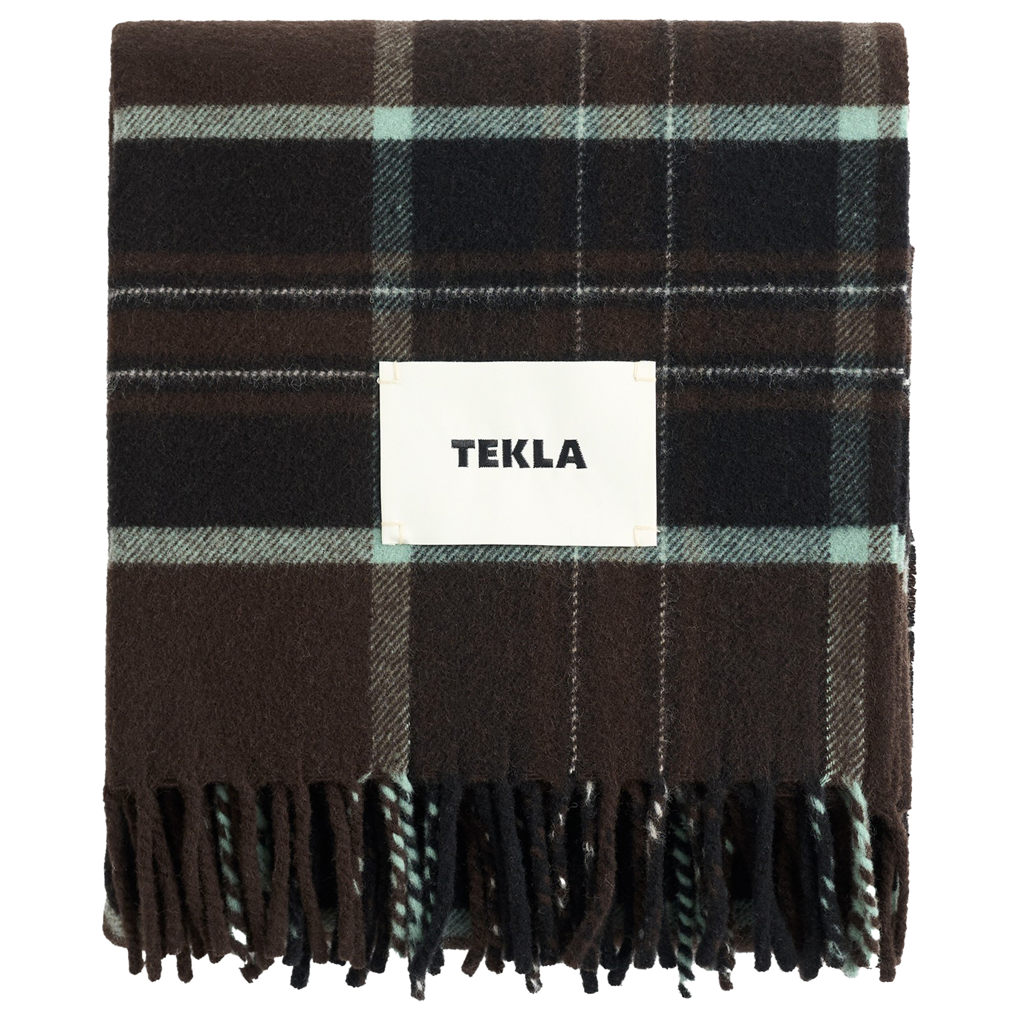 Tekla - Lambswool blanket with fringes, Fearn Plaid, 140X200 - Pledd og tepper - Ull