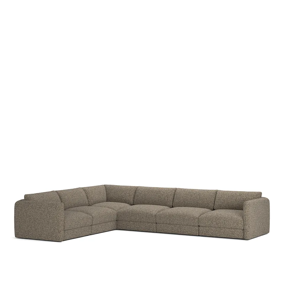 Pavarotti 6-Seater Corner, Fixed Cover, Cushion Variant 03, Vellus 02
