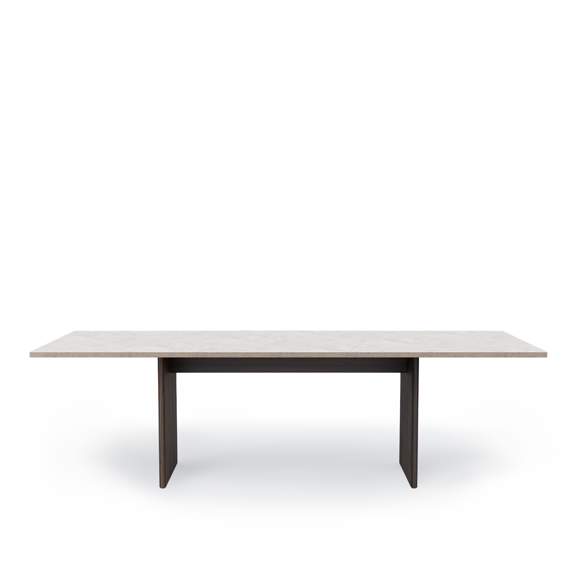 vipp - vipp496 cabin kvadratiskt matbord mörk ek jura glau blau skiva - matbord - grå