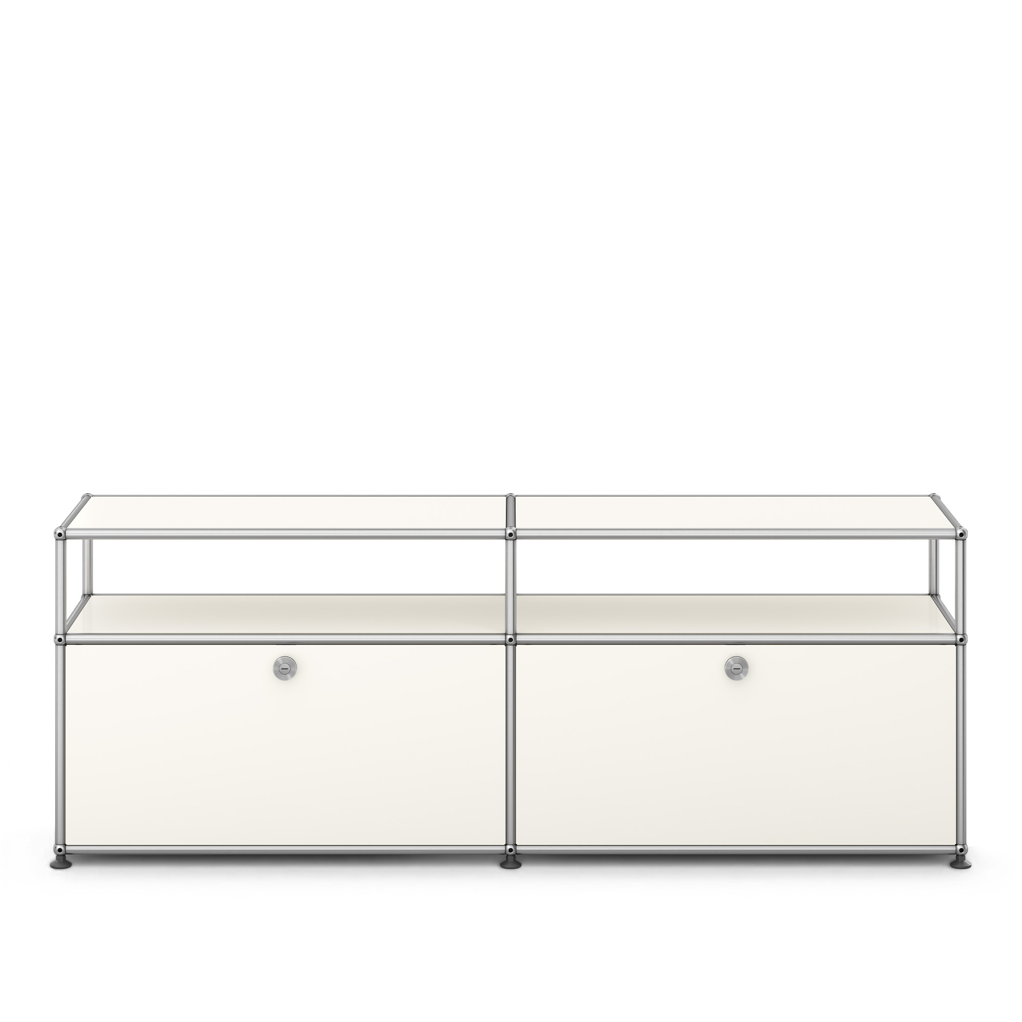 USM - USM Haller Sideboard O2 Pure White - TV-bänkar - Fritz Haller & Paul Schärer - Vit - Metall | Möbler - Förvaring Och Hyllor - Tv-bänkar | Möbelexperten