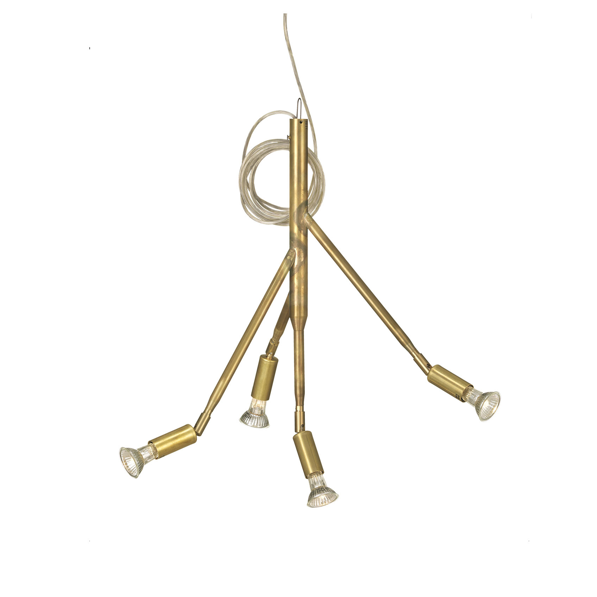Örsjö Belysning - Kvist Taklampa, Rå mässing, 4 armar - Takkronor - Jonas Bohlin - Guld | Belysning - Taklampor - Takkronor | Möbelexperten