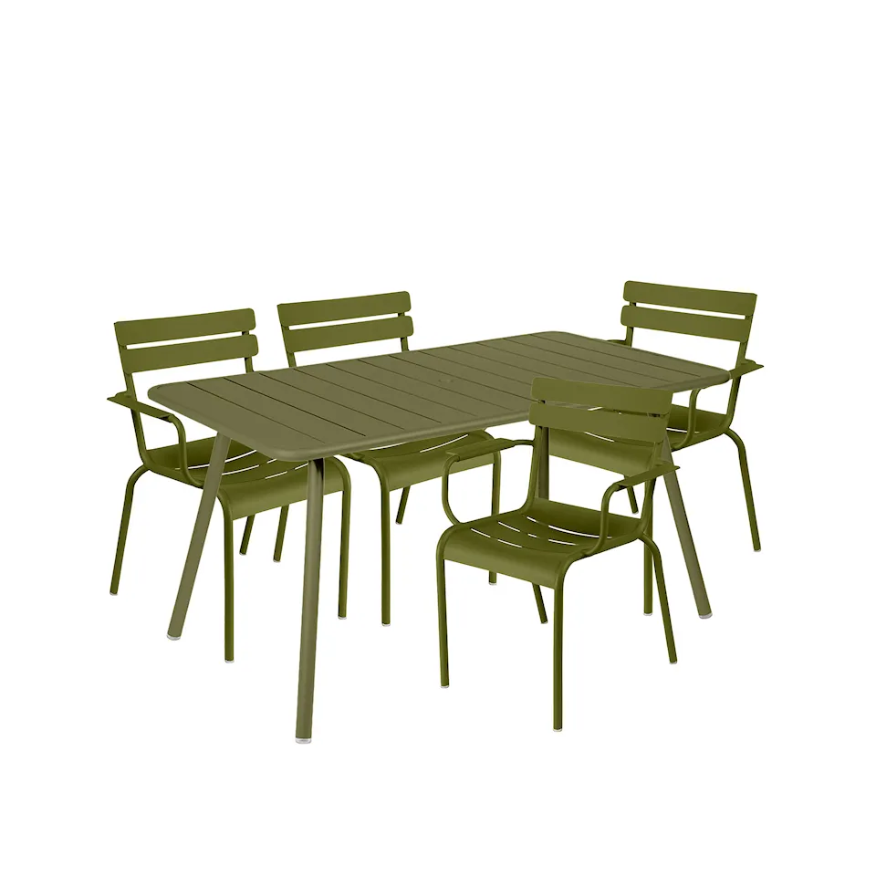 Luxembourg matgrupp bord & 4 karmstolar