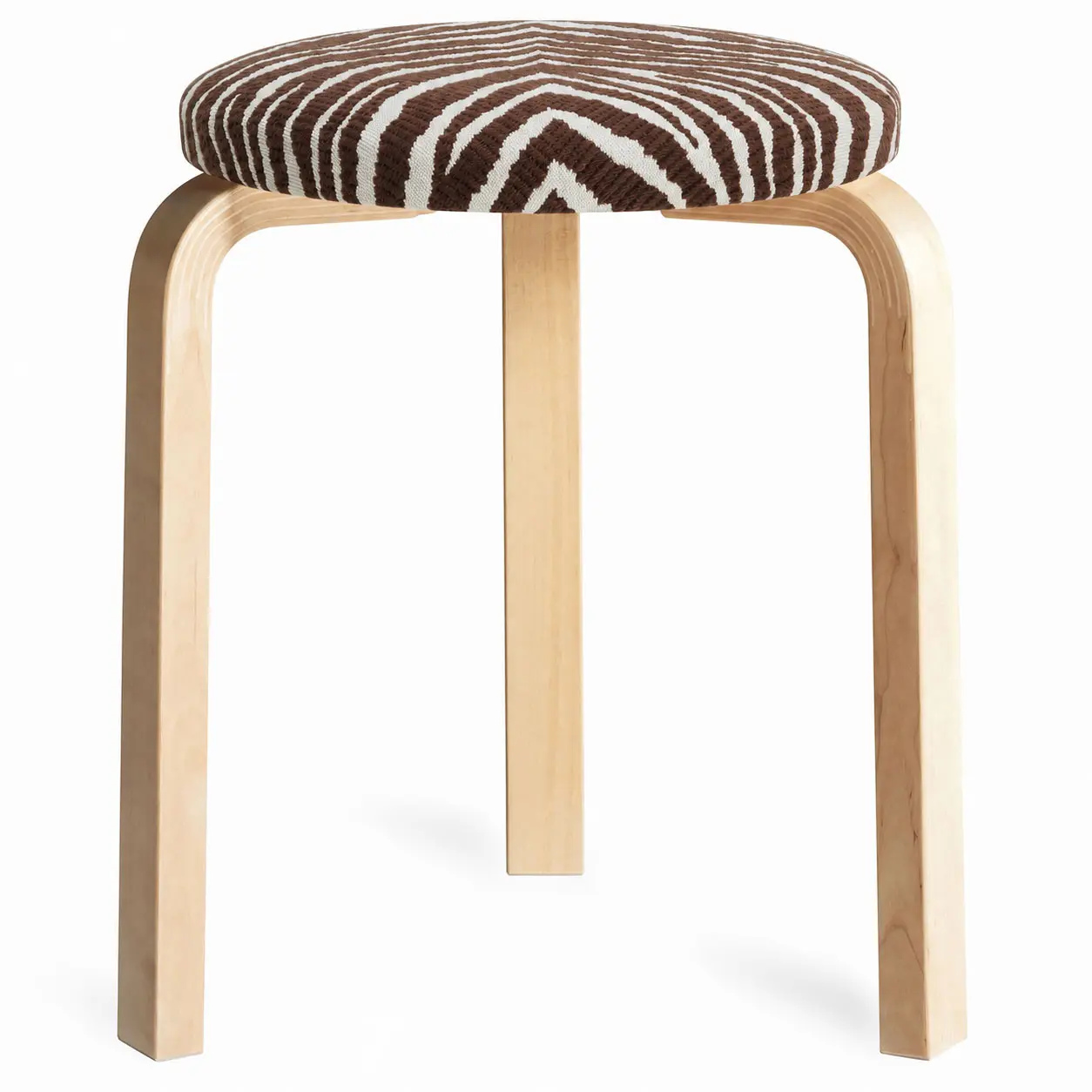 Stool 60 sittpall klarlackad björk / brun zebra