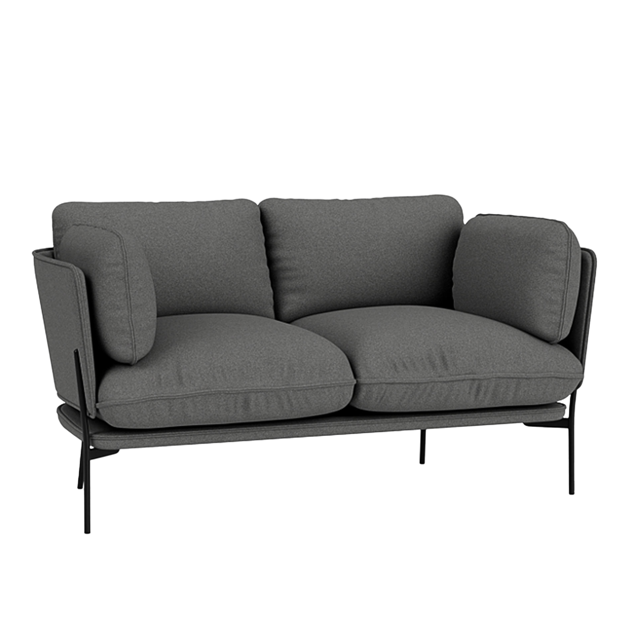 &Tradition - Cloud LN2 - Warm Black - Fabric cat.2 - Divina Melange 3 170 - Soffor - Luca Nichetto