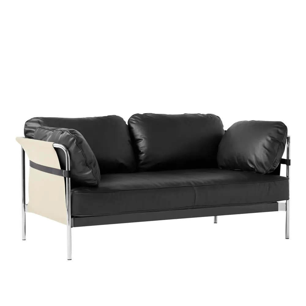 Can 2-sitssoffa Chrome/Natural