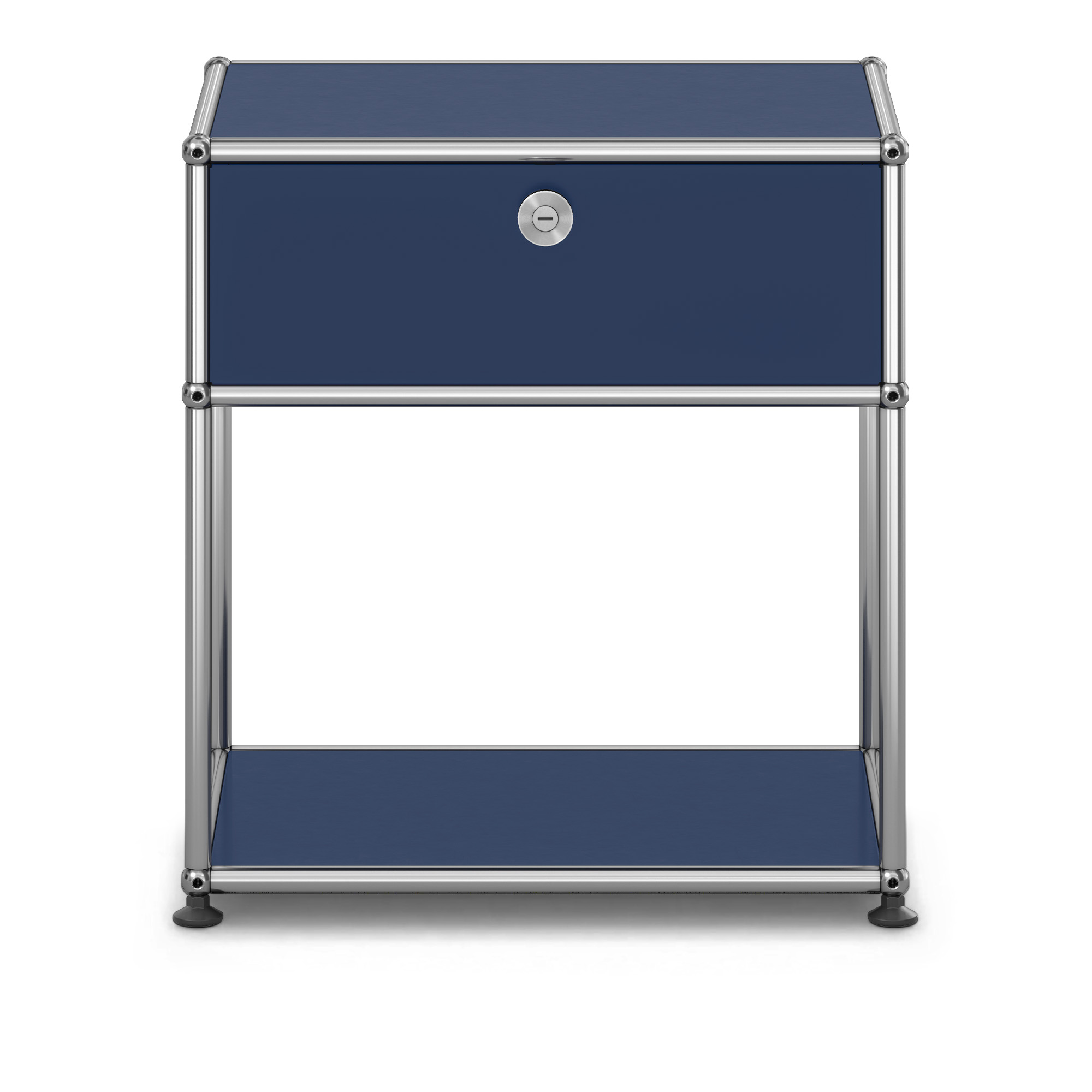 USM - USM Haller Bedside Table M54 Steel Blue - Sängbord - Fritz Haller & Paul Schärer - Blå - Metall | Möbler - Bord - Sängbord | Möbelexperten