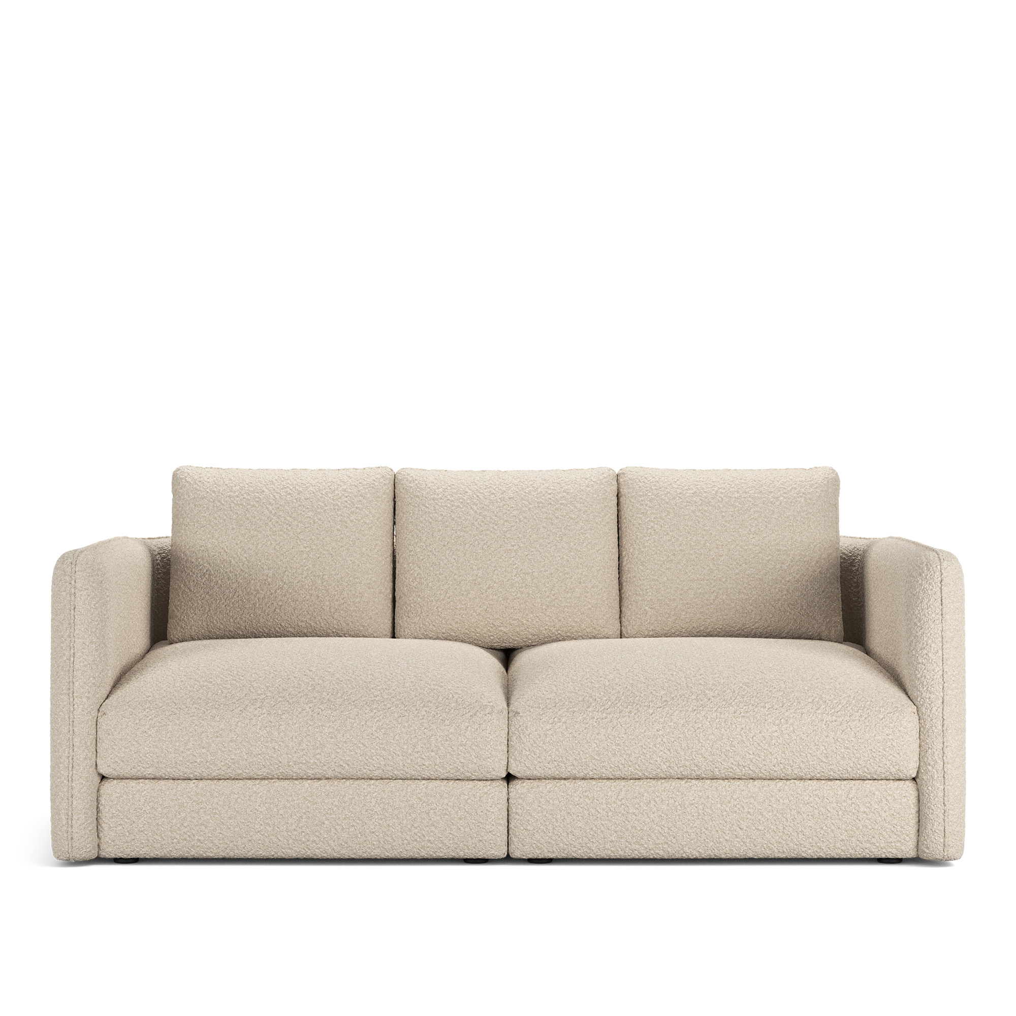 NOGA - Pavarotti 2-Seater, Removable Cover, Cushion Variant 02, Ascot White - Soffor - Vit