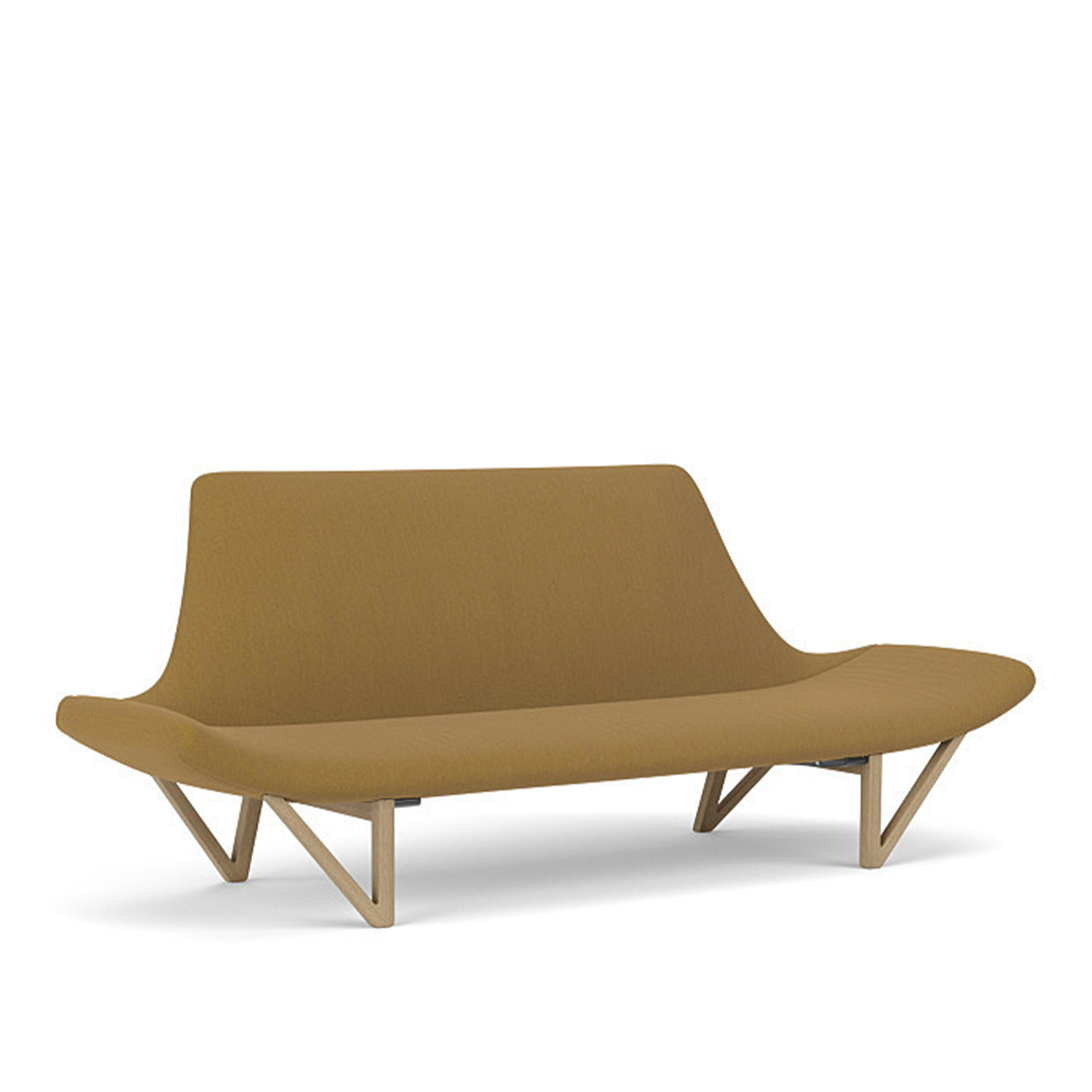 Audo Copenhagen - Pagode Sofa Natural Oak / Re-wool 0448 - Soffor - Edvard Kindt-Larsen,Tove Kindt-Larsen - Orange