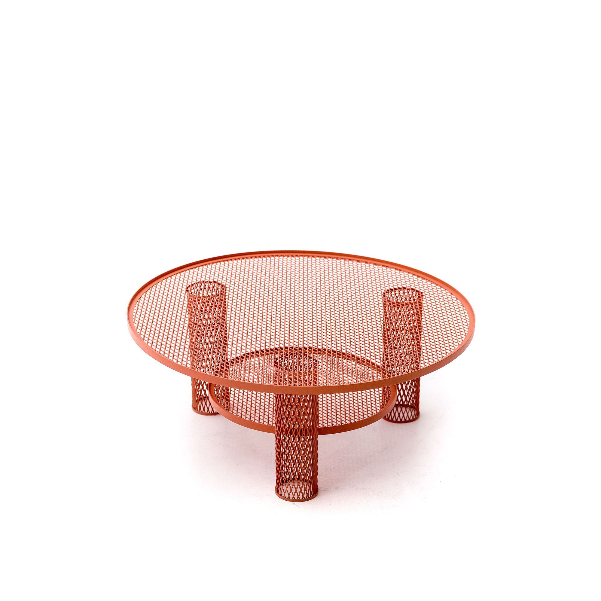 Moroso - Net Side Table, Large,Pearl White - Sofabord - Benjamin Hubert - Hvit - Metall