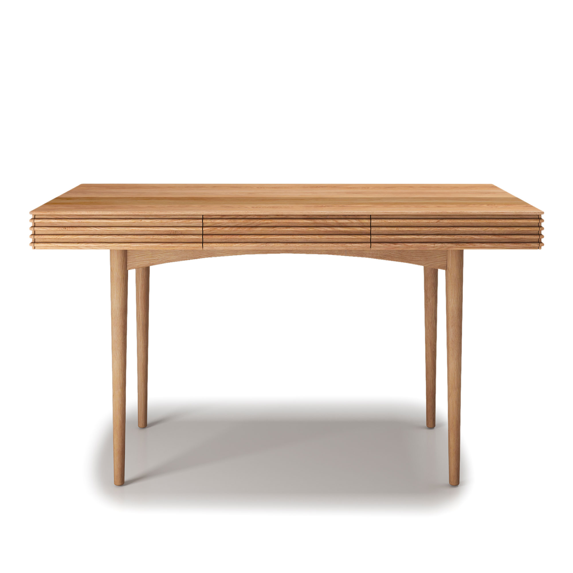 Dk3 - Groove Desk L130 x W65 x H73 cm Oak - oil - Skrivbord - Christian Troels - Beige | Möbler - Bord - Skrivbord | Möbelexperten