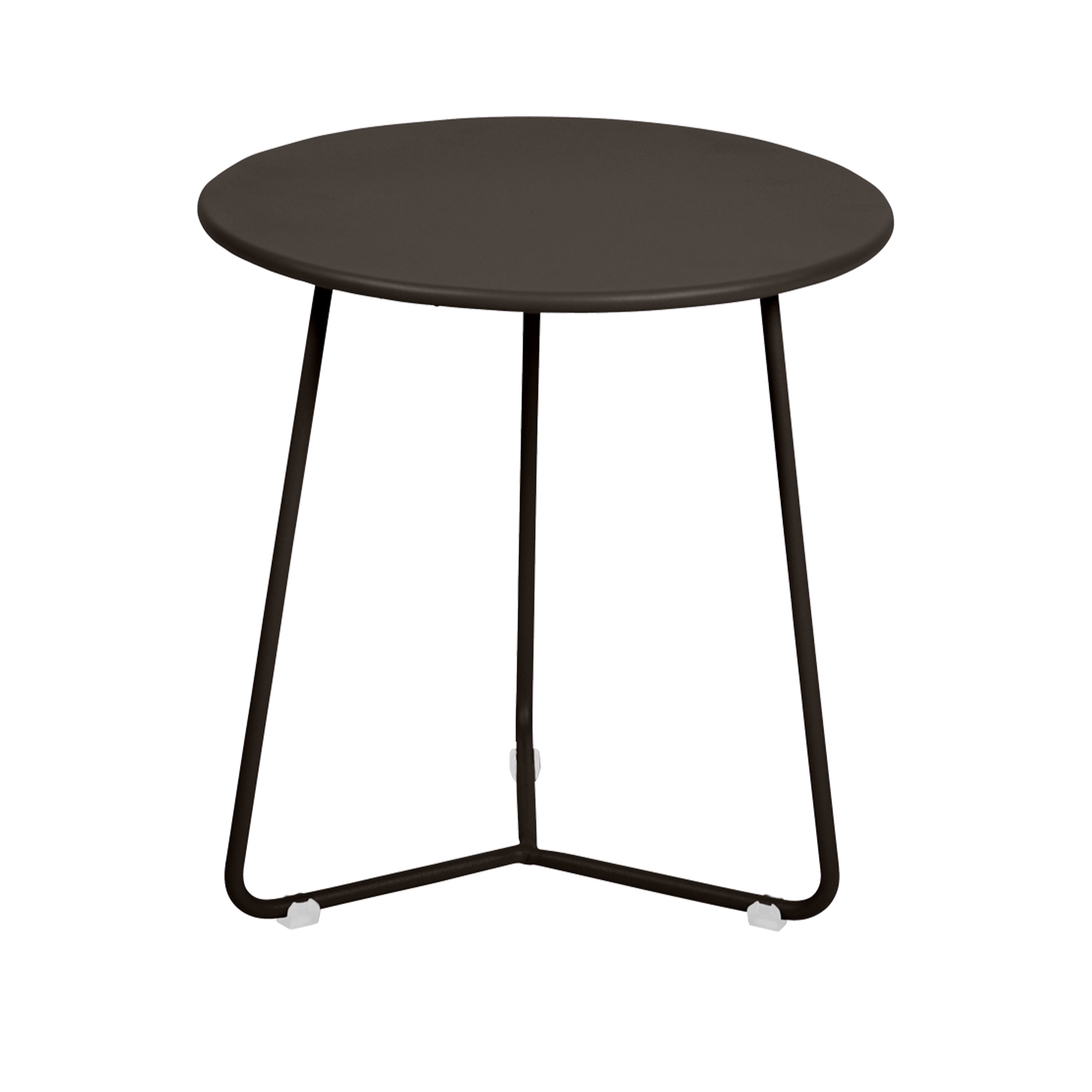 Fermob - Cocotte Occasional Table Ø34 cm - Tonka - Småbord och sidobord utomhus - Studio Fermob - Brun,Grå - Metall | Utemöbler - Utebord - Småbord Och Sidobord Utomhus | Möbelexperten