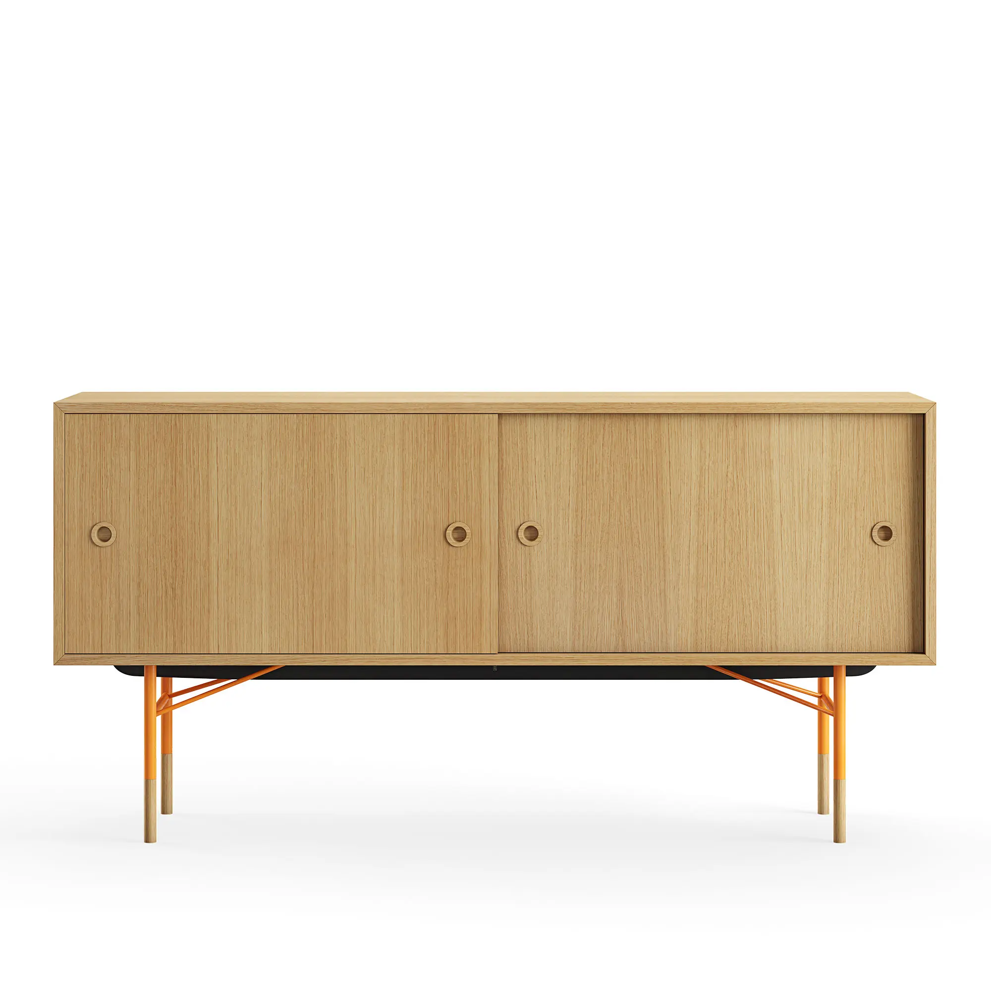 Sideboard utan lådor Dark oiled oak Veneer