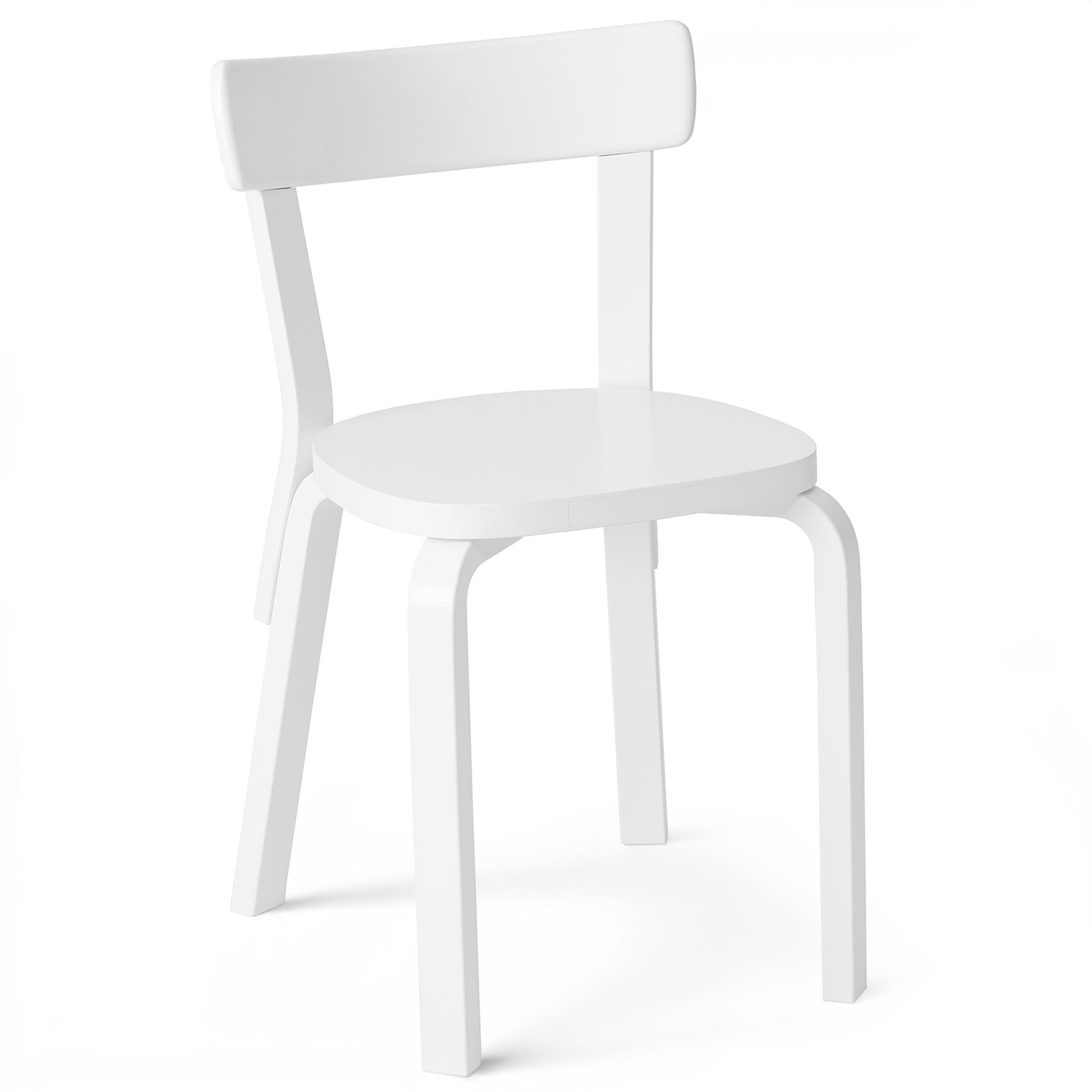 Artek - Stol 69, Helt vitlackad - Matstolar - Alvar Aalto - Vit - Tr&auml;