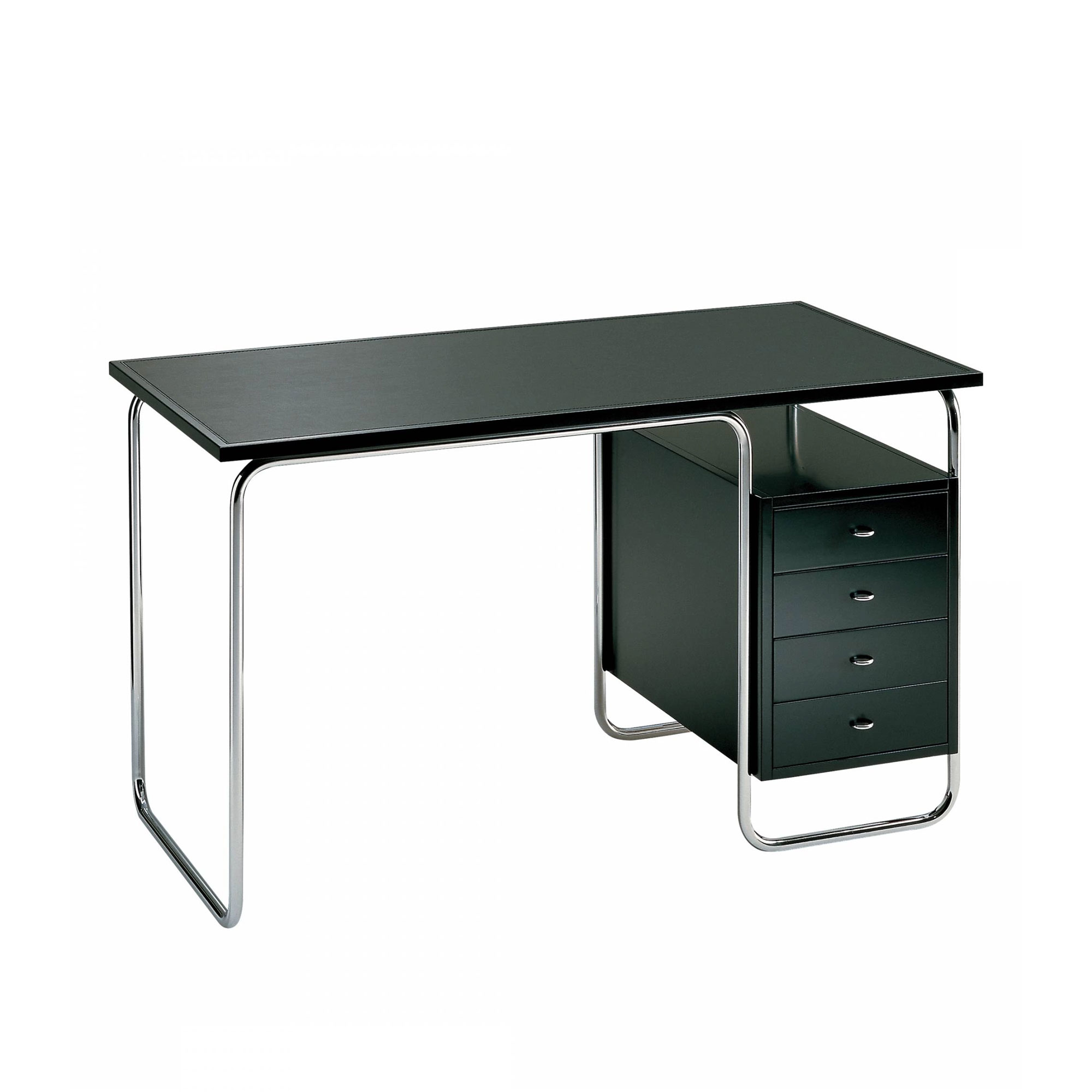 Zanotta - Comacina, Topp: Målad vit, Låda: Höger - Skrivbord - Piero Bottoni - Vit - Metall