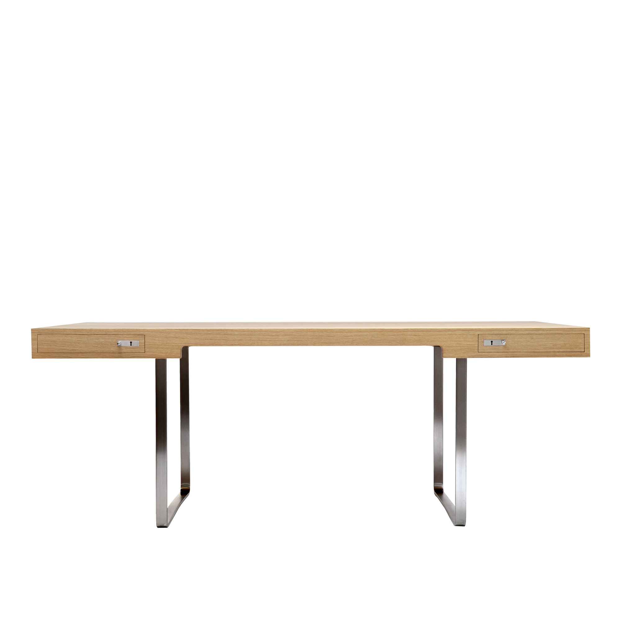 Carl Hansen - CH110, Vitoljad Ek - Skrivbord - Hans J. Wegner - Träfärgad - Metall/Trä | Möbler - Bord - Skrivbord | Möbelexperten