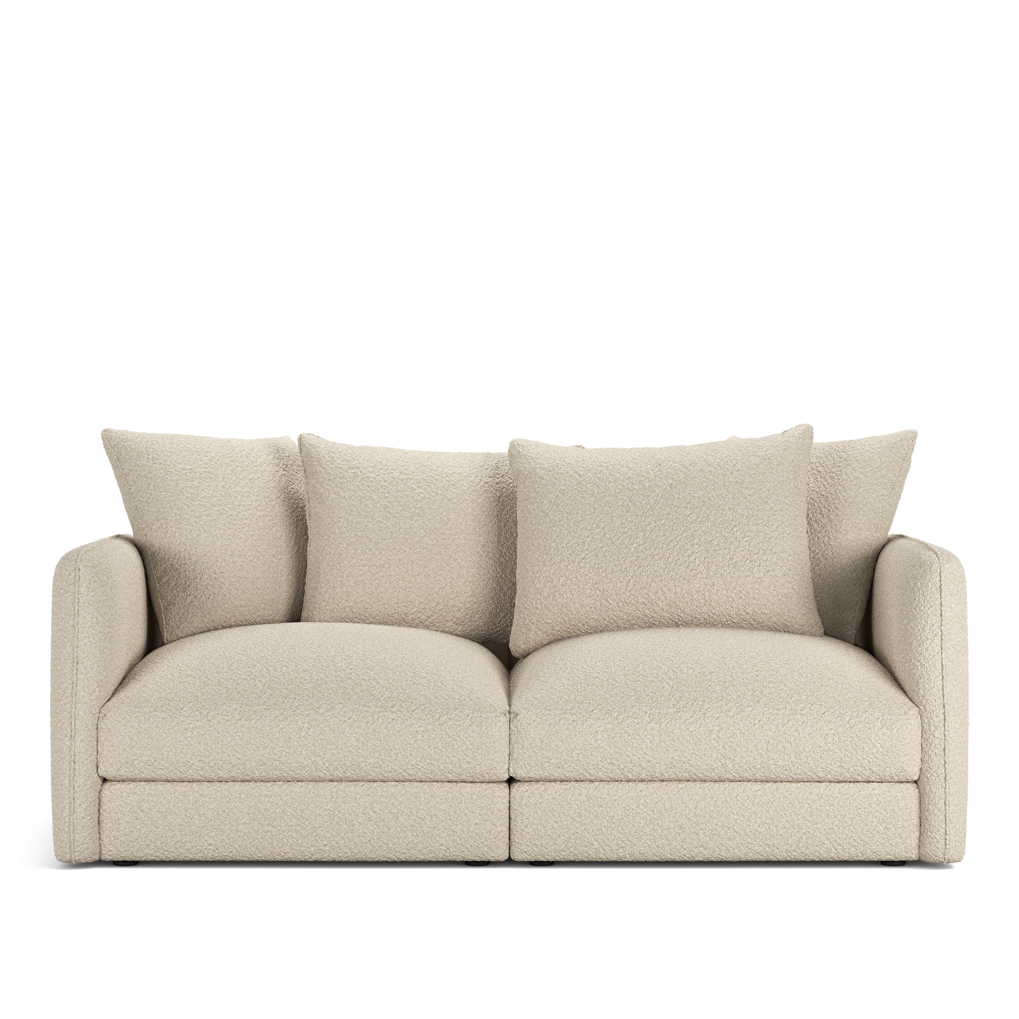 NOGA - Pavarotti 2-Seater Ascot White Fixed Upholstery - Soffor - Dun/Metall/Tr&auml;/Skum