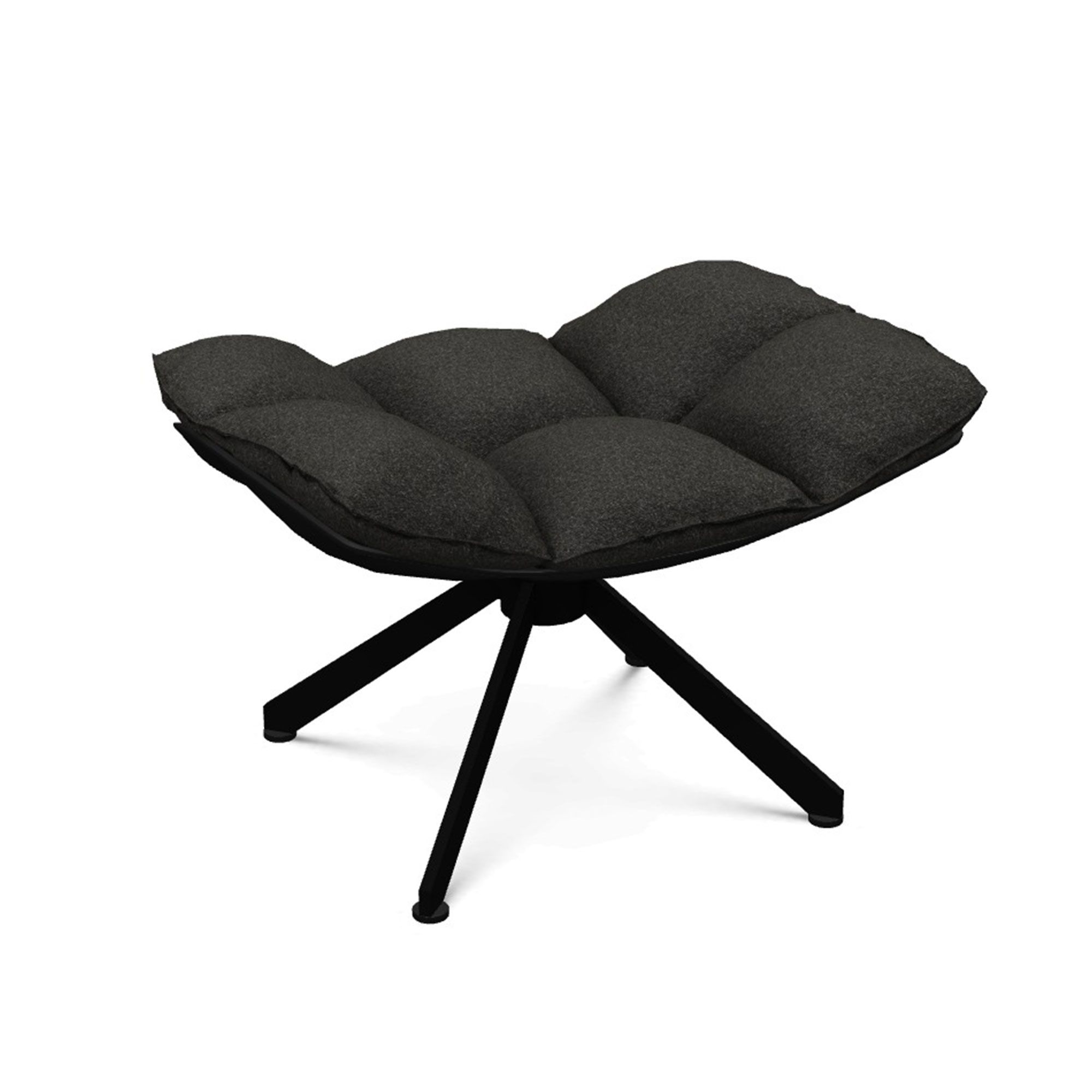 B&B Italia - Husk HP4 Cat. Lusso Lube 270 - Fotpallar - Patricia Urquiola - Grå - Metall/Textilmaterial/Syntetiskt