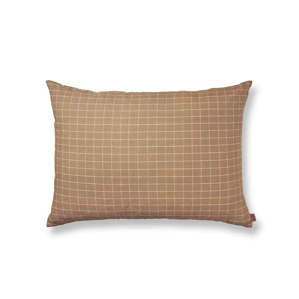 Brown Cotton Large prydnadskudde