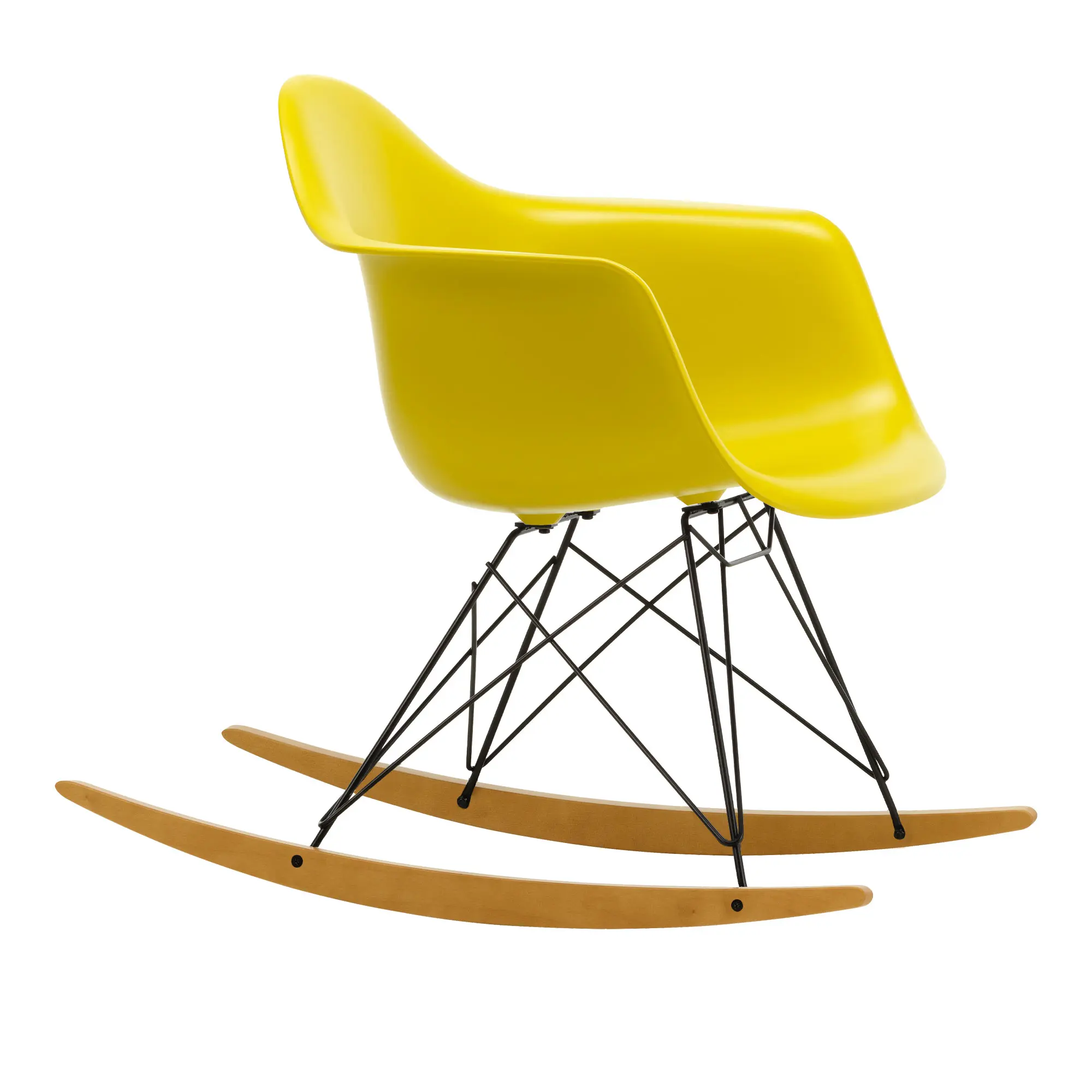Eames RE Plastic Armchair RAR gungstol Basic Dark/Golden Maple