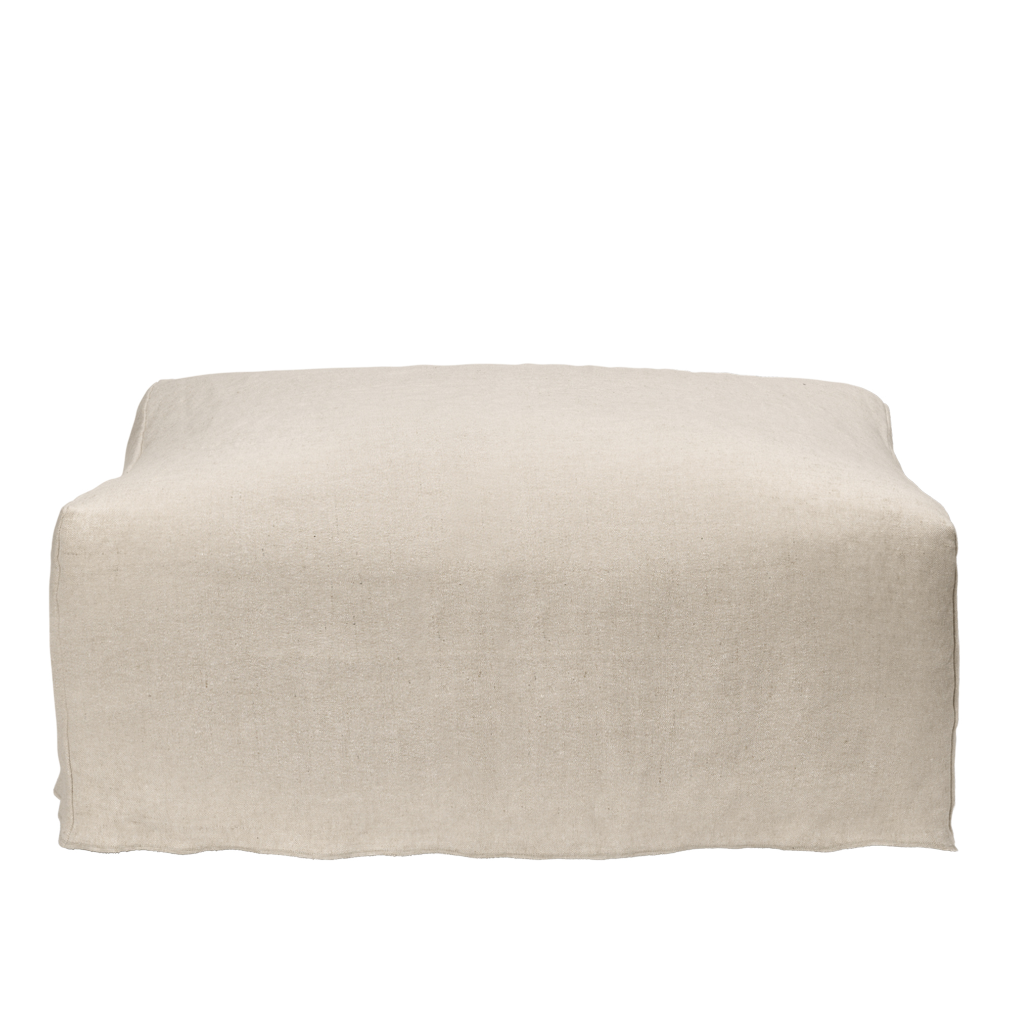 ferm living - catena pouf rec s501 loose drape - natural - sittpuffar - beige - plast