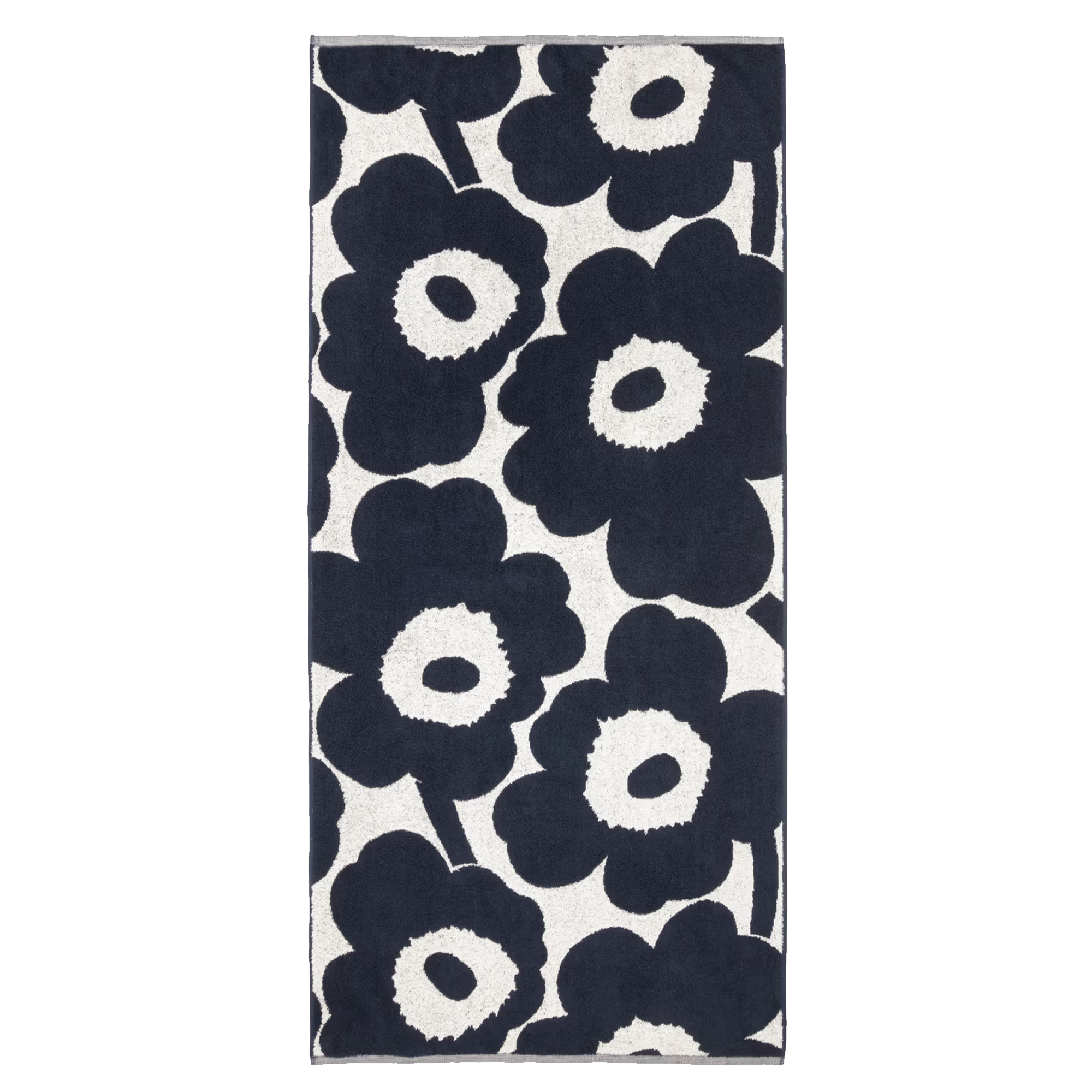 Marimekko - Unikko badhandduk 70x150 cm Off White Dark Blue - Handdukar och badlakan - Maija Isola | Textilier - Badrumstextilier - Handdukar Och Badlakan | Möbelexperten