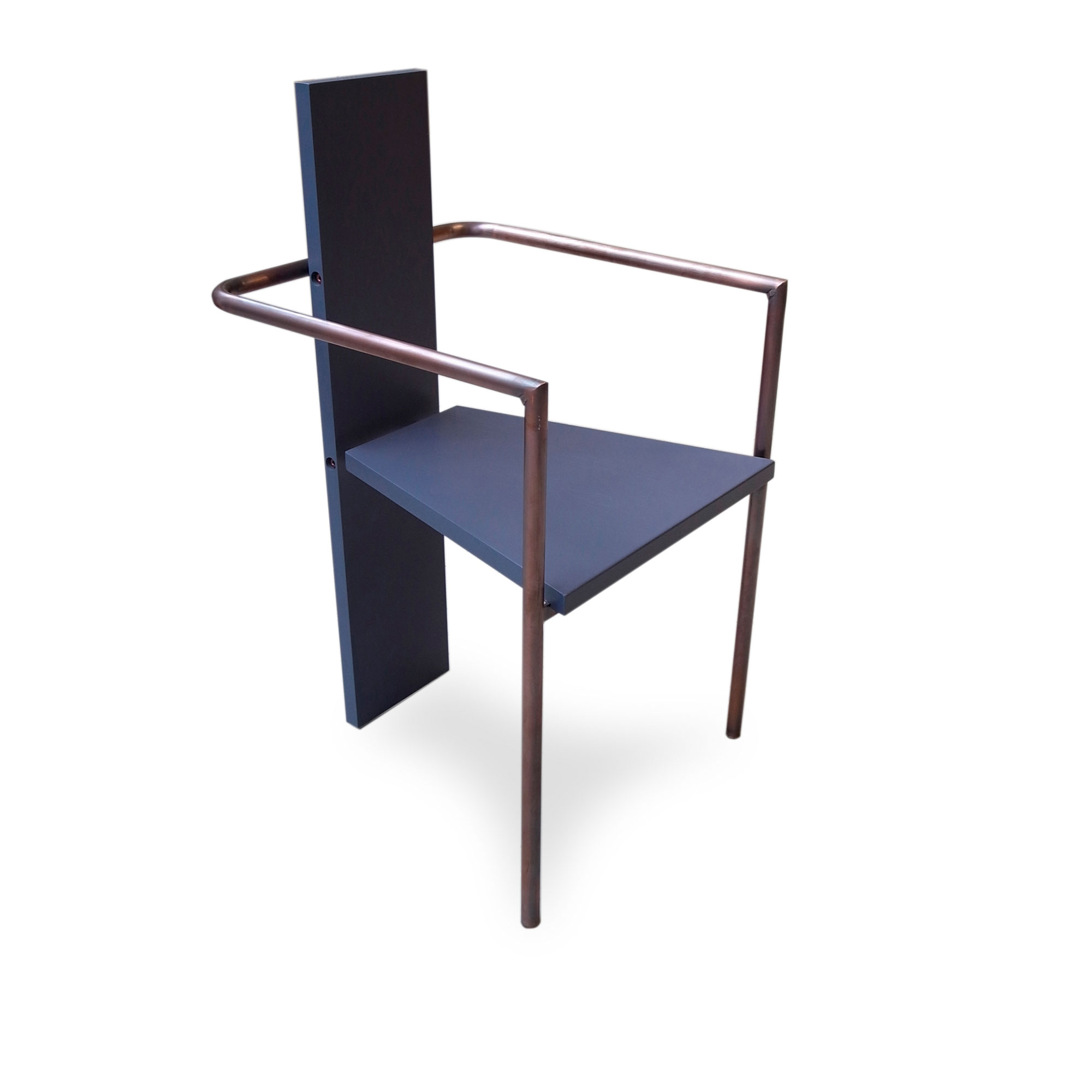 Källemo - Concrete Karmstol, Laserad ask Nr. 14 Himmelsblå ,  Svart stålstativ - Matstolar - Jonas Bohlin - Blå - Metall/Trä