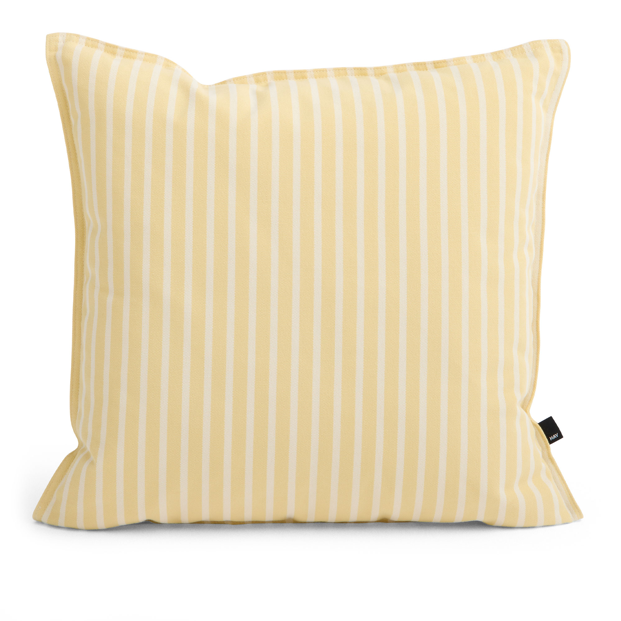 HAY - Terrazza Cushion 50 x 50 Yellow bold stripe - Dynor och kuddar - Gul - Plast | Utemöbler - Utomhus Textilier - Dynor Och Kuddar | Möbelexperten
