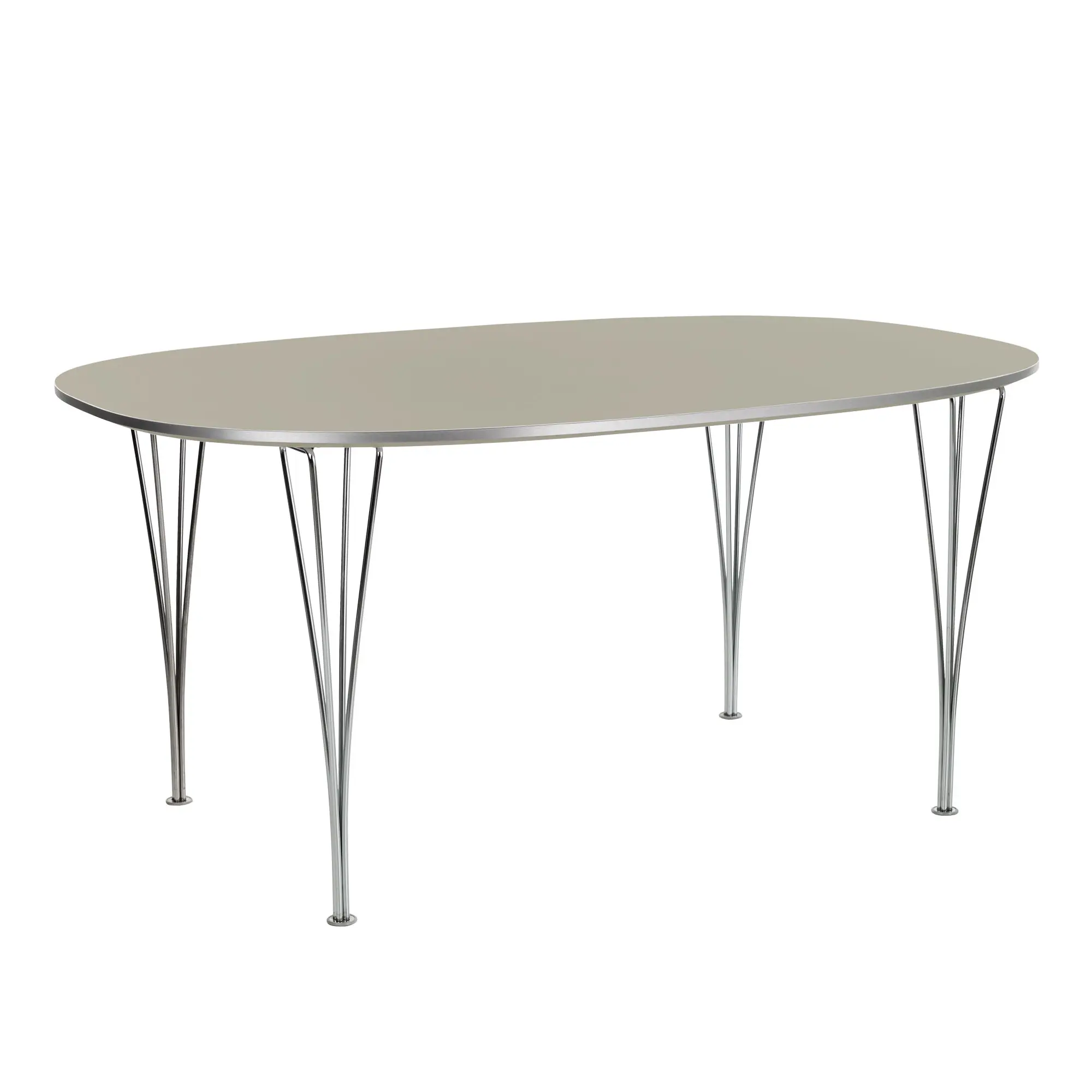 B611 Superellips matbord 90 x 135 cm Chrome
