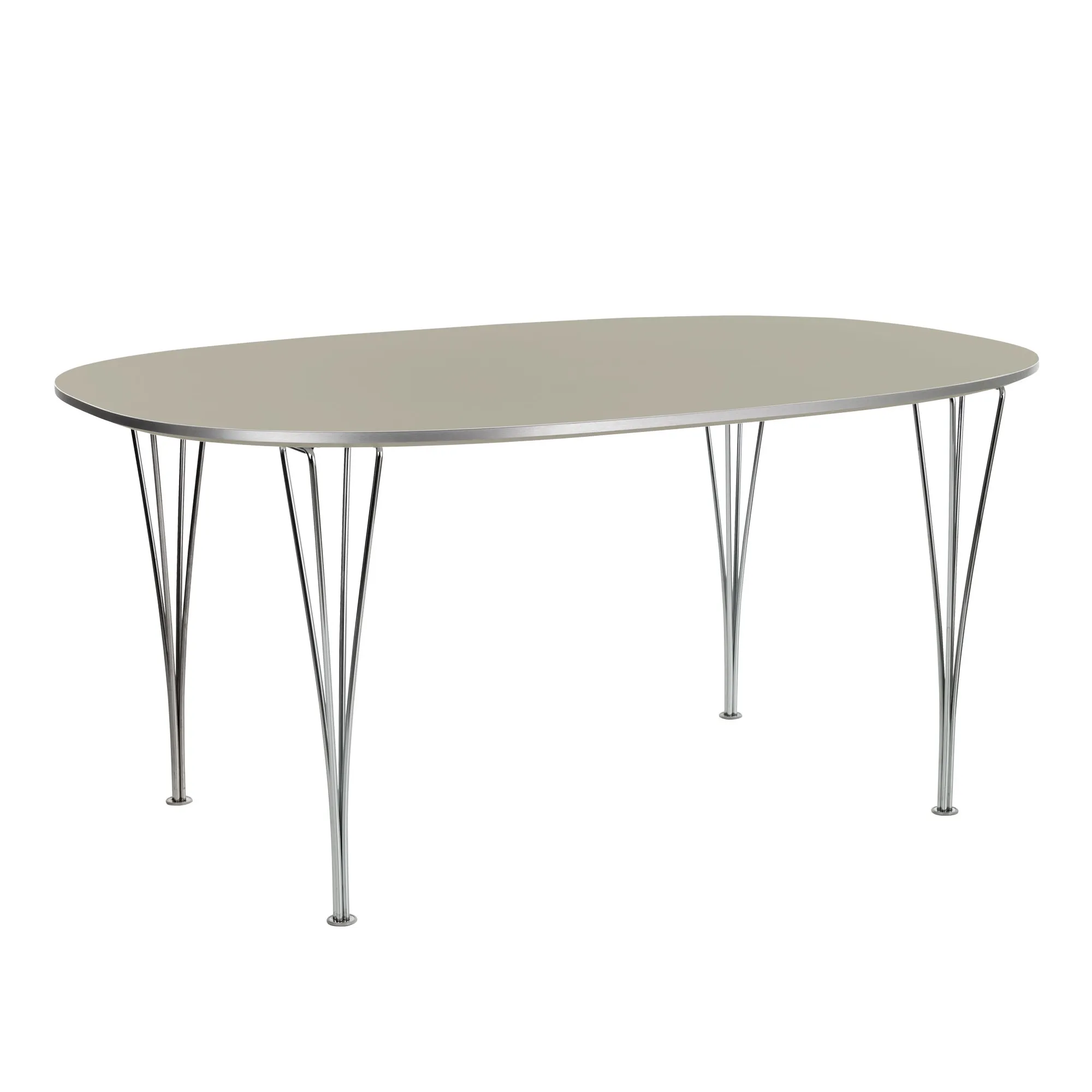 B611 Superellips matbord 90 x 135 cm Chrome