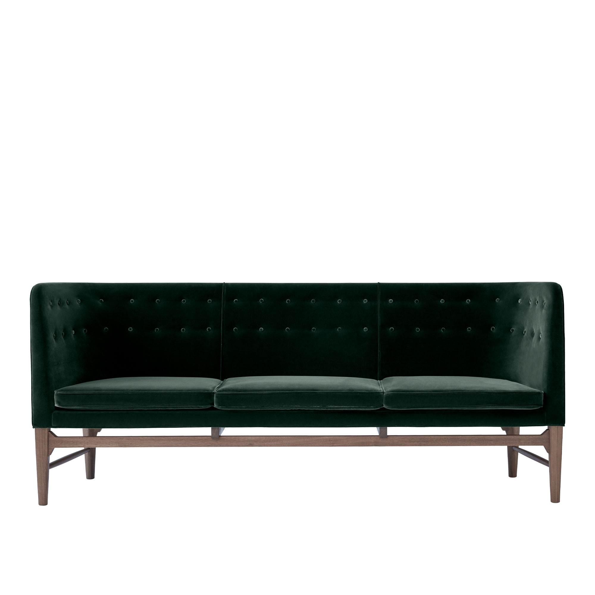 &Tradition - Mayor AJ5 - Fabric cat.2 - Velvet 1 Forest - Oiled Walnut - Soffor - designer_arne_jacobsen