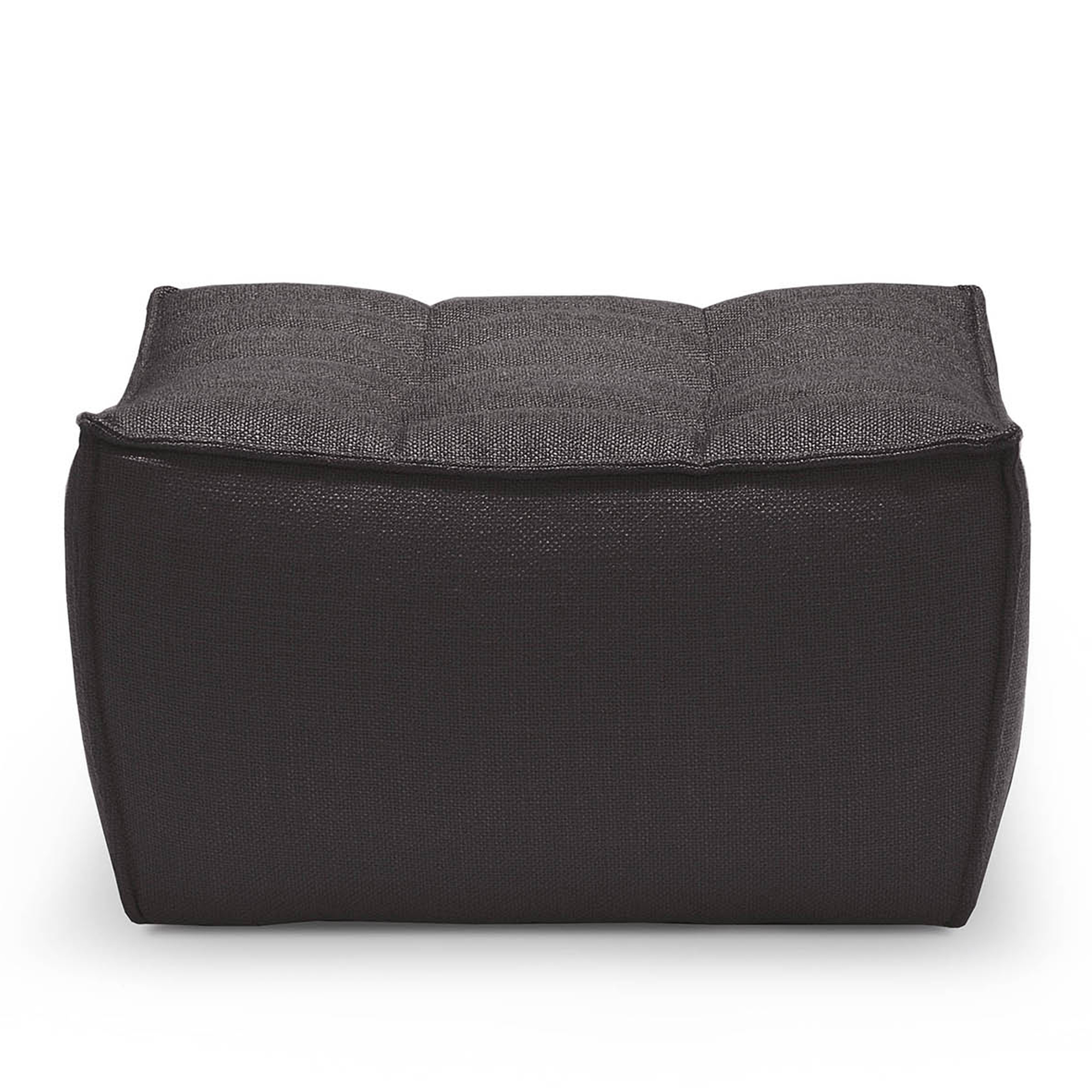 Ethnicraft - N701 Footstool - Dark Grey - Fotpallar - Jacques Deneef - Grå - Trä/Syntetiskt/Skum | Möbler - Fåtöljer Och Puffar - Fotpallar | Möbelexperten