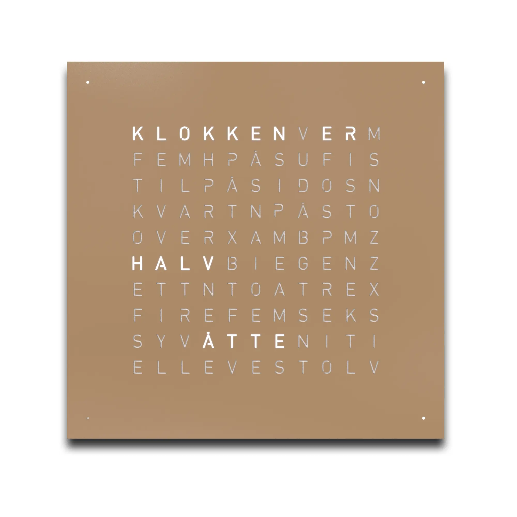 Qlocktwo Earth 45 – Hazelnut