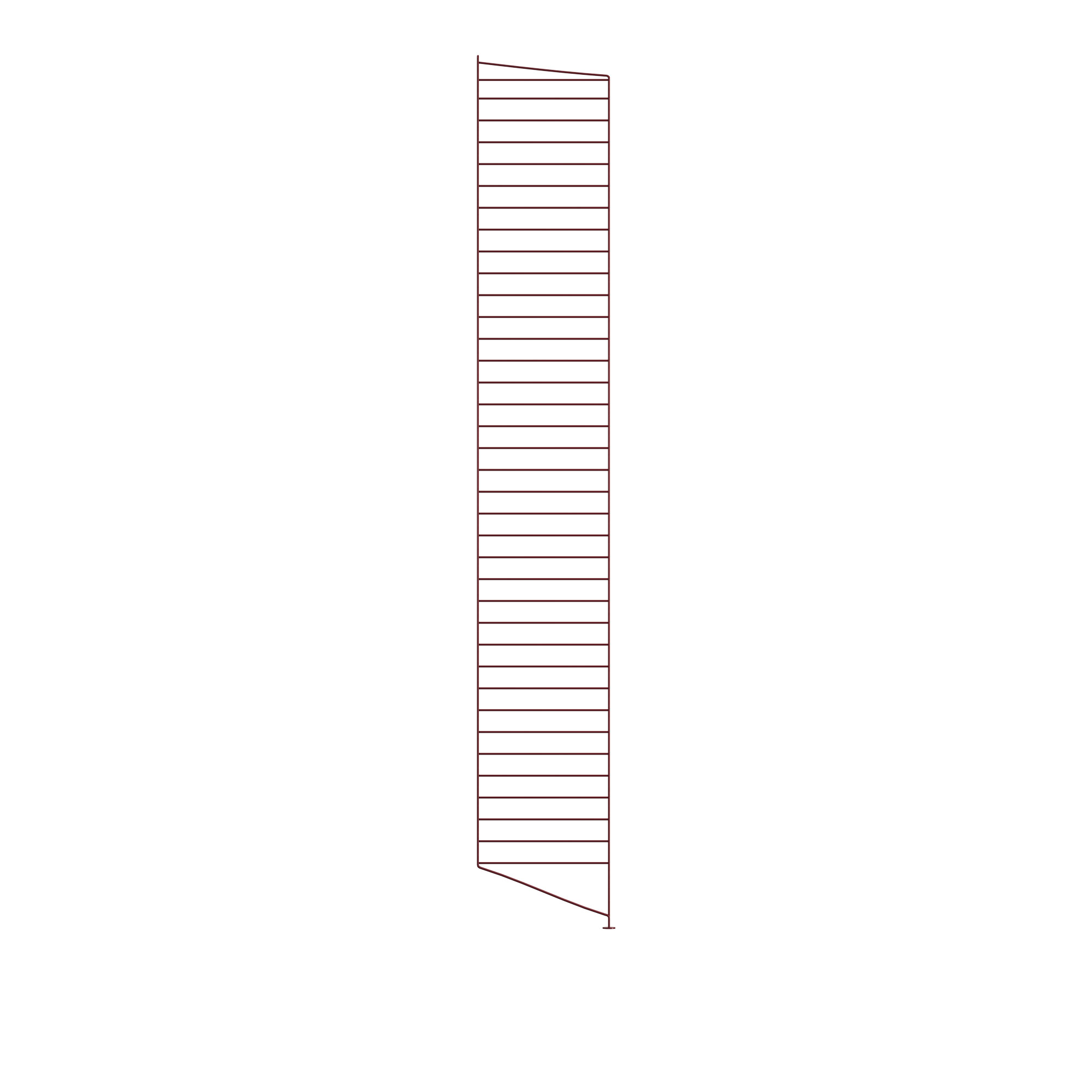 String - Golvgavel 200 x 30 cm 1-pack mörkröd - Hyllor & Hyllsystem - Röd - Metall | Möbler - Förvaring Och Hyllor - Hyllor & Hyllsystem | Möbelexperten