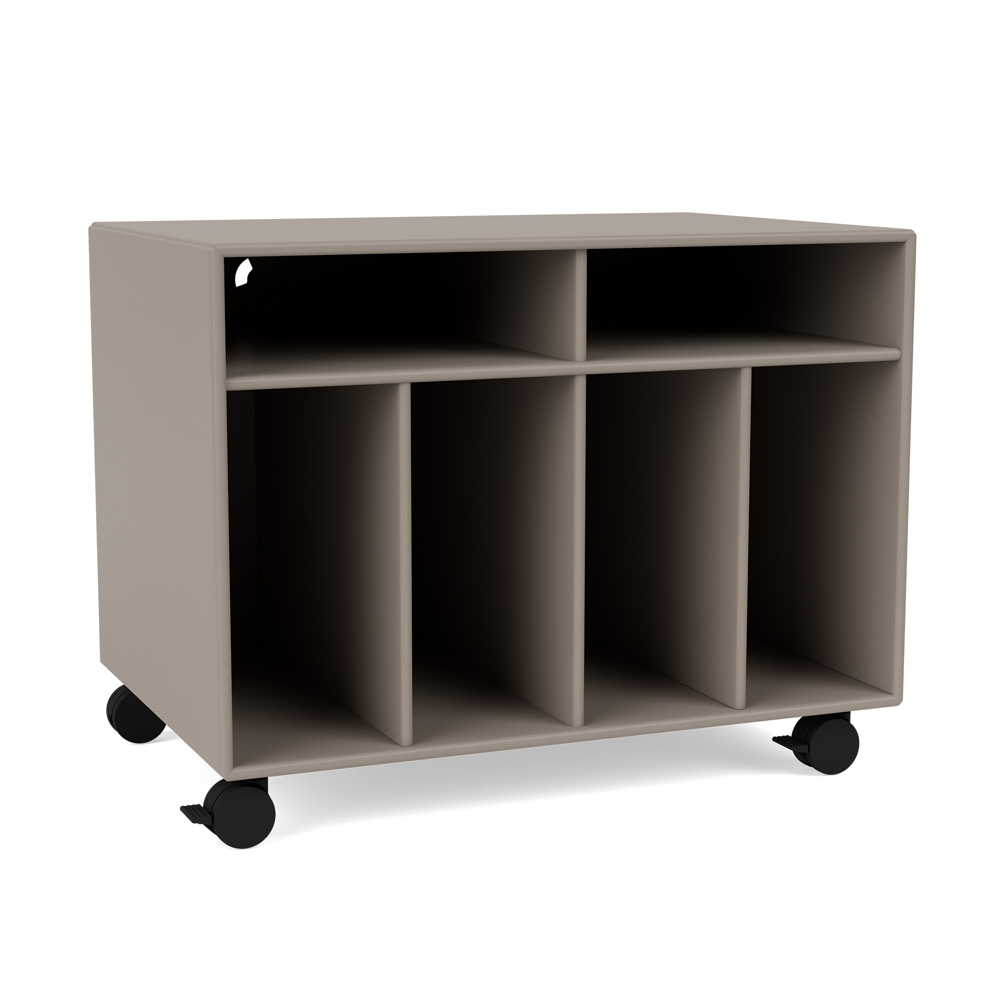 montana - spin i vinyl storage, 05-castorscr70black, 141 truffle - quickship - tv-bänkar - peter j. lassen - beige - mdf