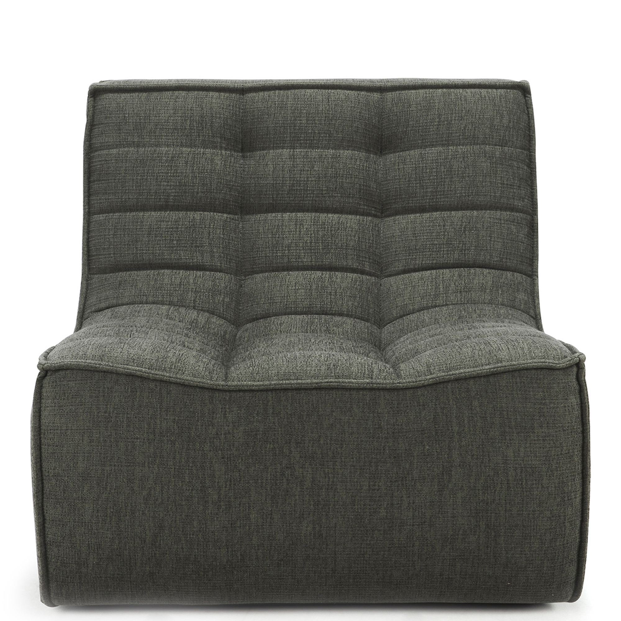 Ethnicraft - N701 Sofa - Moss Eco Fabric - 1 Seater - Soffor - Jacques Deneef - Grön - Trä/Textilmaterial/Skum | Möbler - Soffor Och Dagbäddar - Soffor | Möbelexperten
