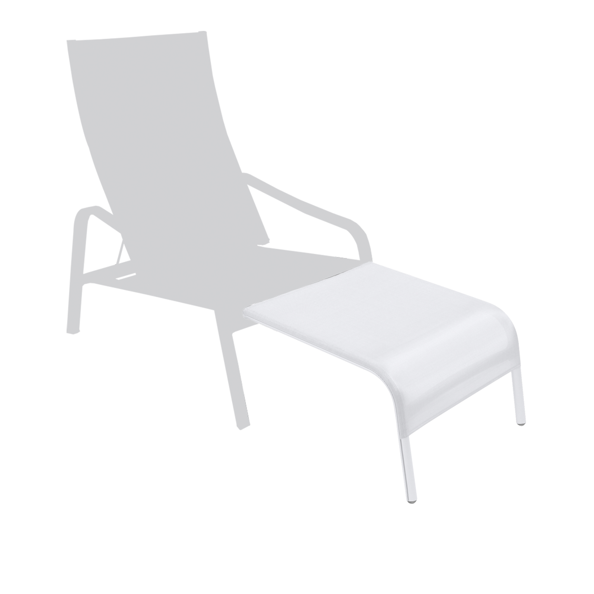 Fermob - Alizé Footrest Cotton White - Utomhuspallar & puffar - Pascal Mourgue - Vit