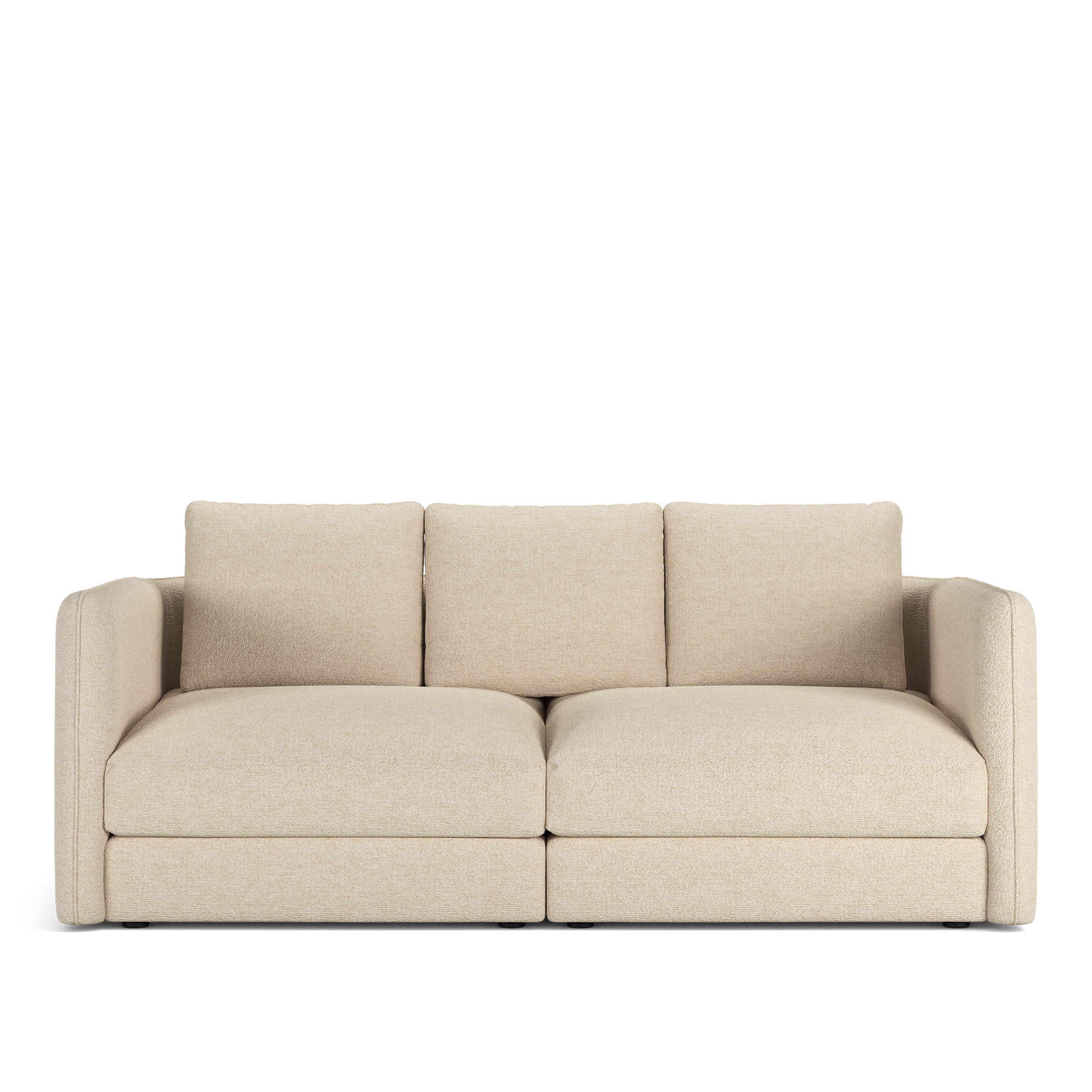 NOGA - Pavarotti 2-Seater, Fixed Cover, Cushion Variant 02, Lucinasco 20 - Soffor - Beige
