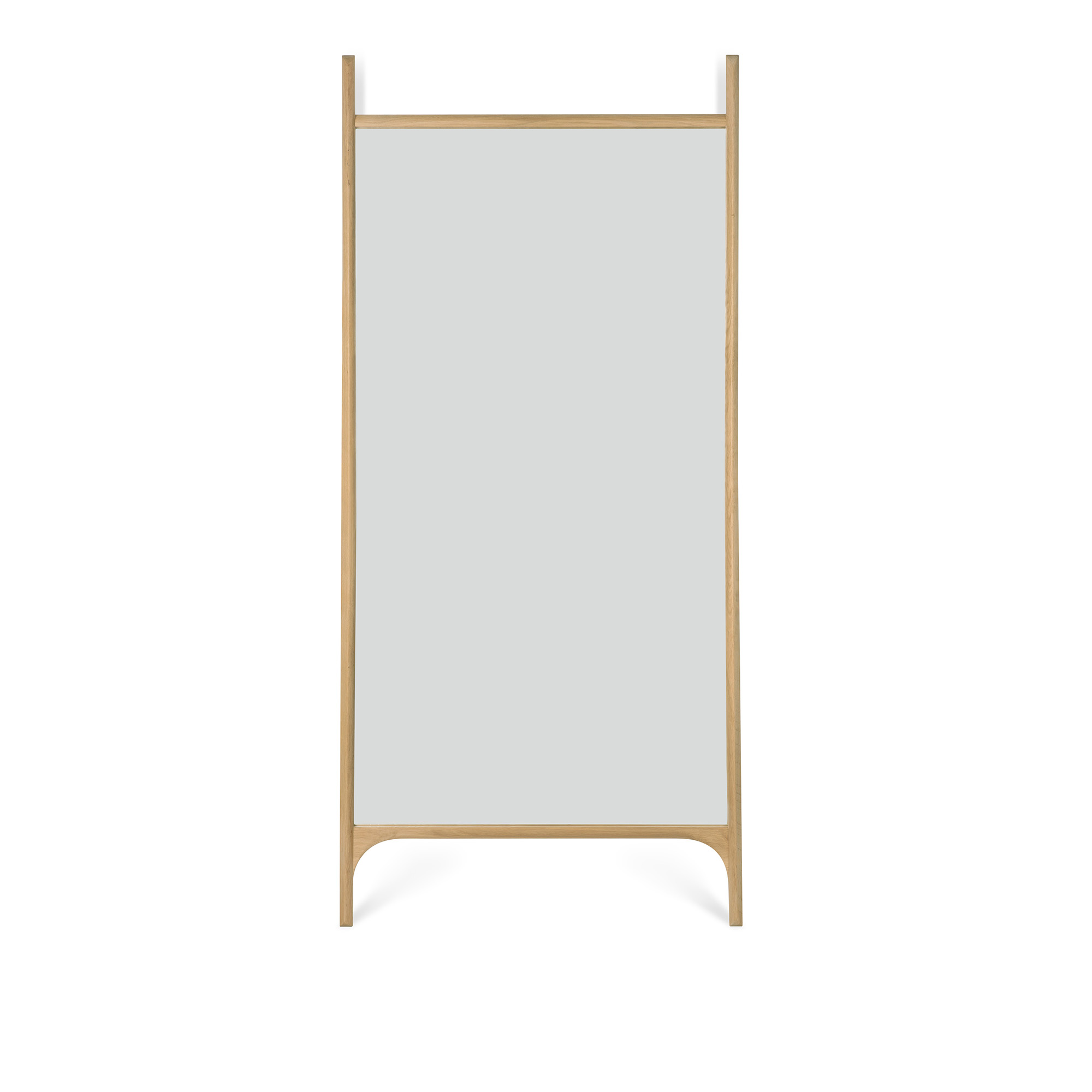 Ethnicraft - PI Floor Mirror - Oak Frame - Rectangular 80 x 200 cm - Golvspeglar - Alain Van Havre - Träfärgad | Inredning - Speglar - Golvspeglar | Möbelexperten