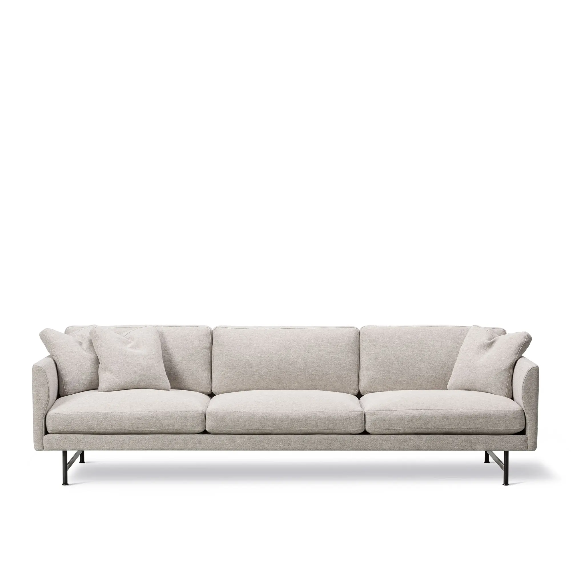 Calmo 3-seters sofa svart metall