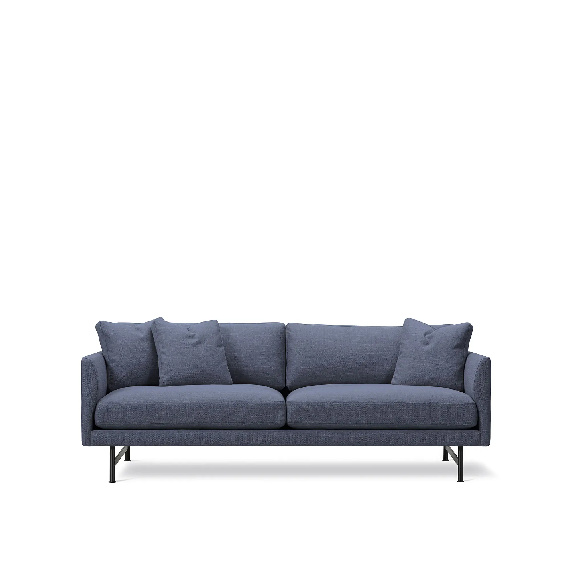 Calmo 2-seters sofa svart stål