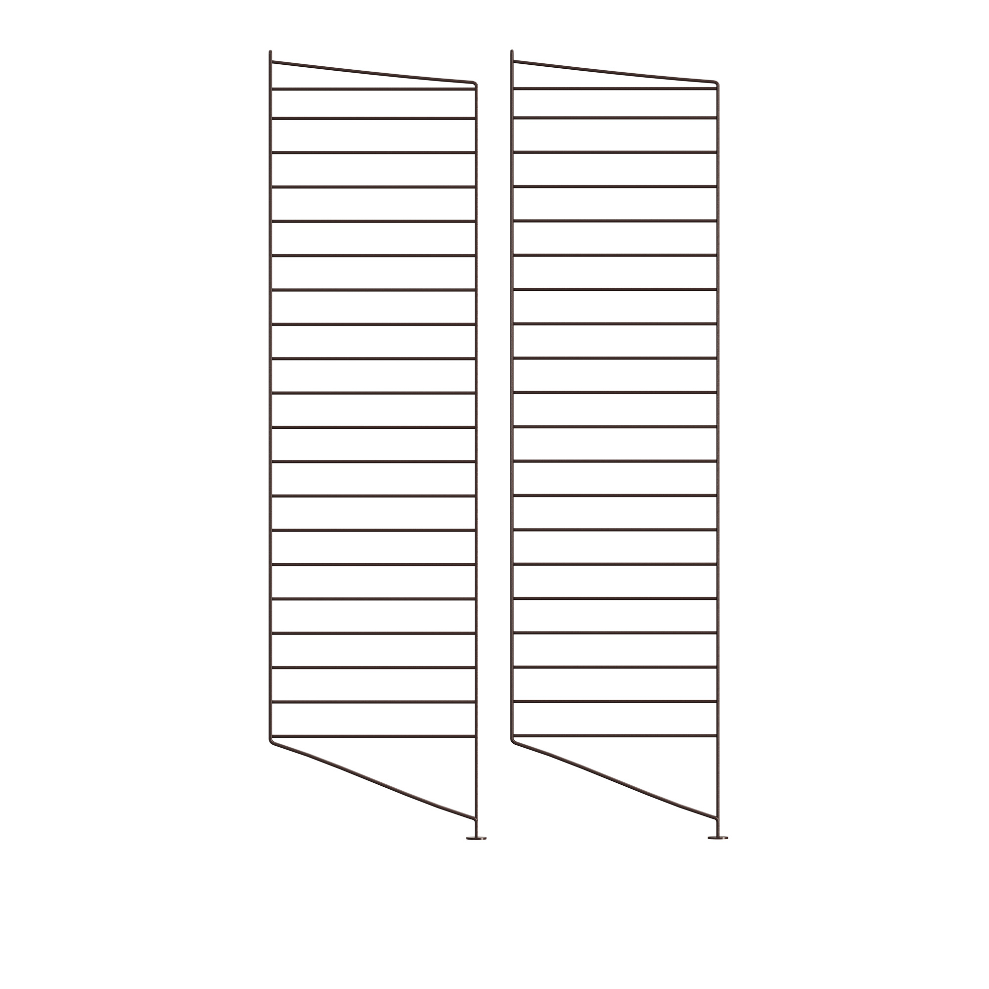 String - Golvgavel 115 x 30 cm 2-pack mörkbrun - Hyllor & Hyllsystem - Brun - Metall | Möbler - Förvaring Och Hyllor - Hyllor & Hyllsystem | Möbelexperten