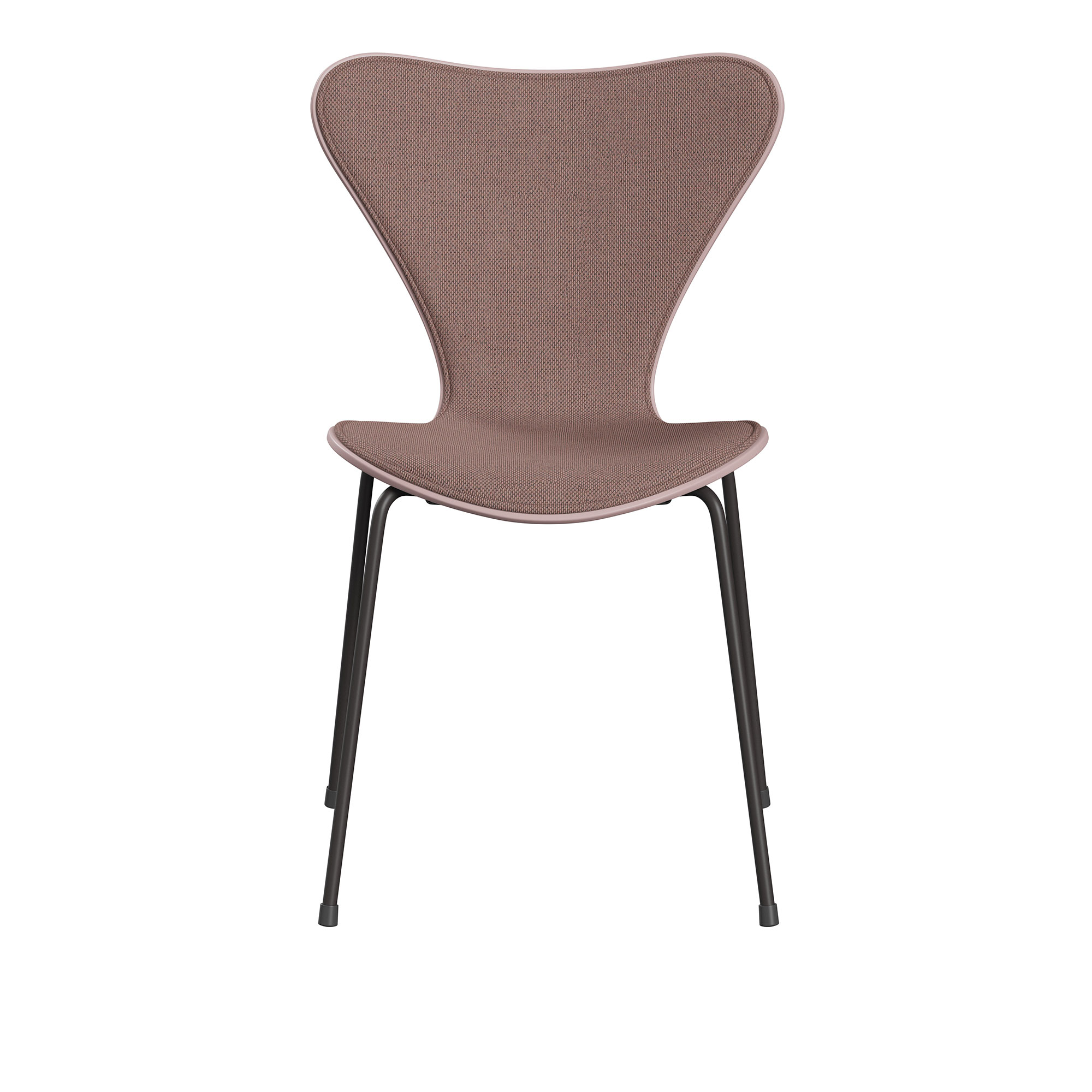 Fritz Hansen - 3107 Sjuan, Front Upholstered, Pale Rose - Matstolar - designer_arne_jacobsen - Metall/Trä/Textilmaterial