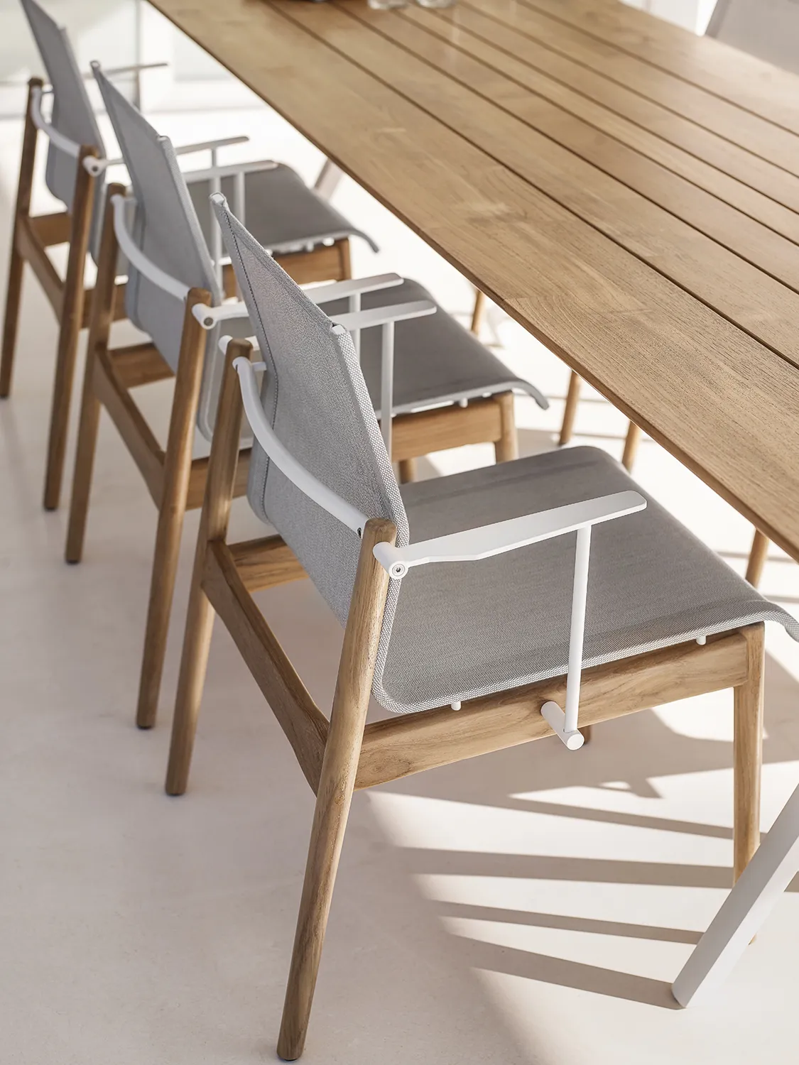 Sway Teak Stacking Armchair
