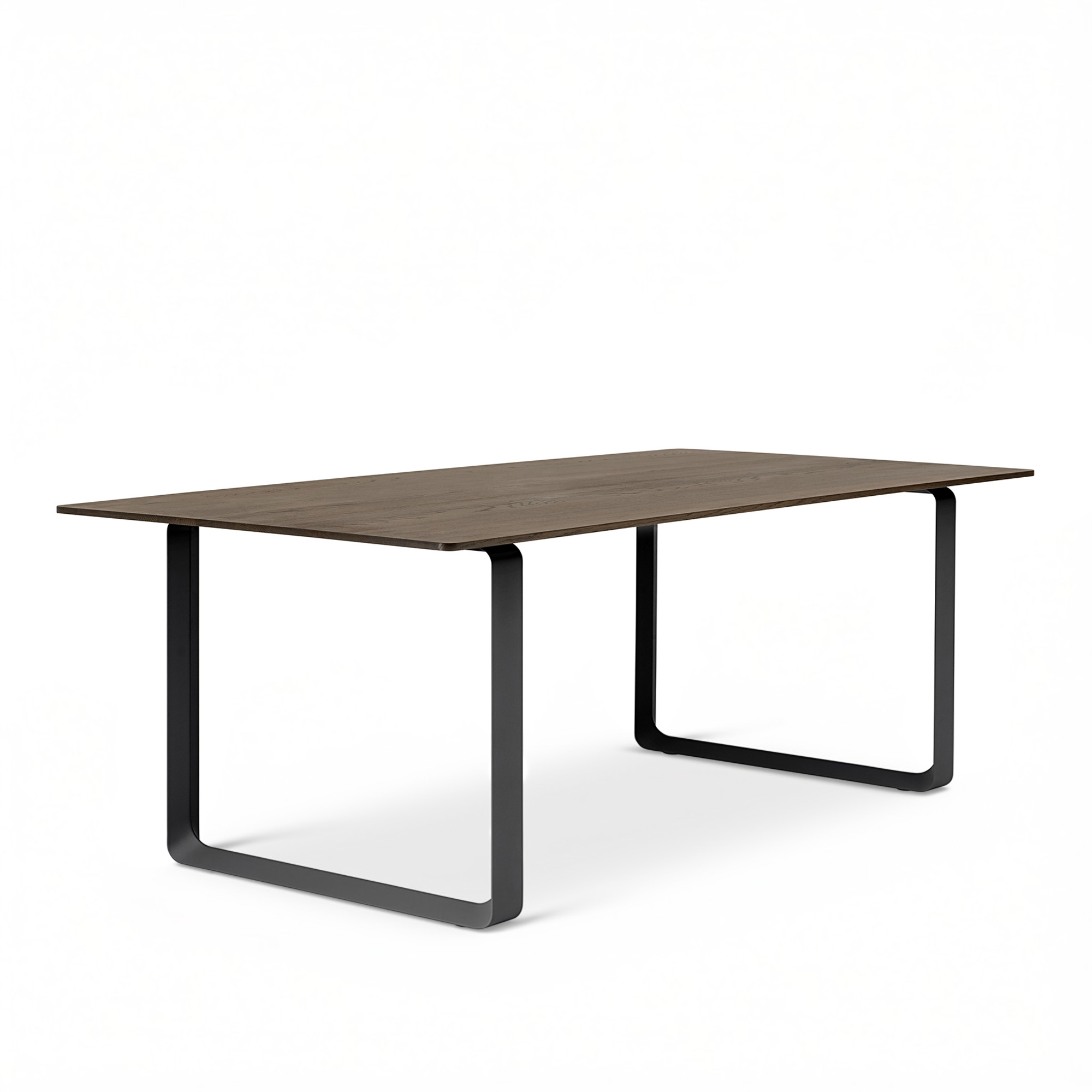 Muuto - 70/70 Table matbord 170 x 85 cm, Rökt massiv ek/Svart - Matbord - TAF Studio - Svart - Metall/Trä