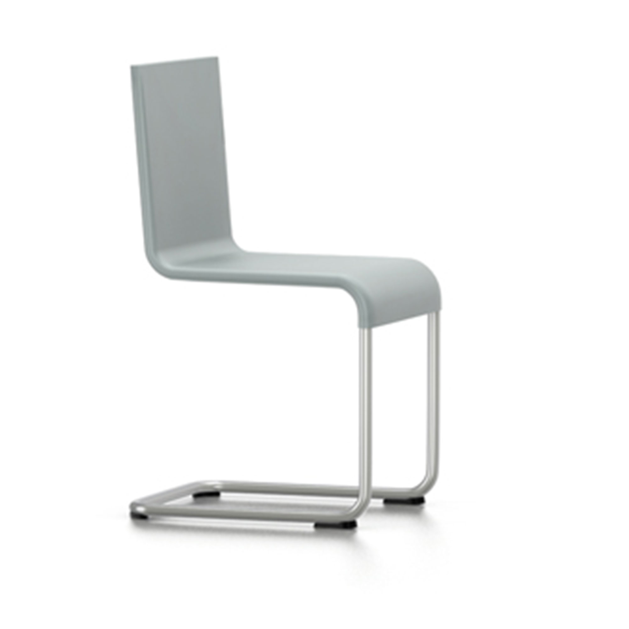 Vitra - .05 Chair, Stacking, Grey Shell, Stainless Steel Base, Felt Glides for Hard Floor - Matstolar utomhus - Maarten Van Severen - Grå - Metall/Skum