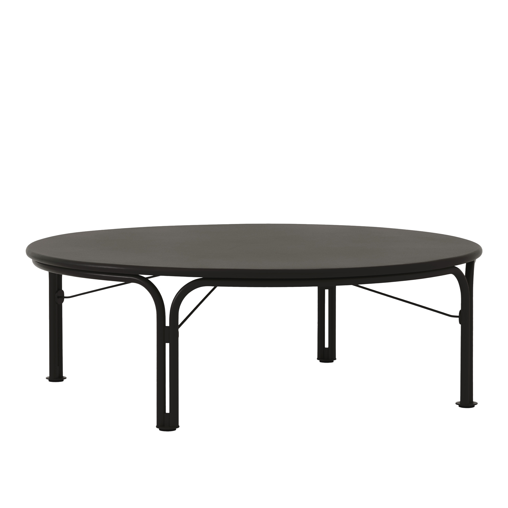 &Tradition - Thorvald Outdoor Coffee Table SC109 &Oslash;115 cm Warm Black - Soffbord utomhus - Space Copenhagen - Metall