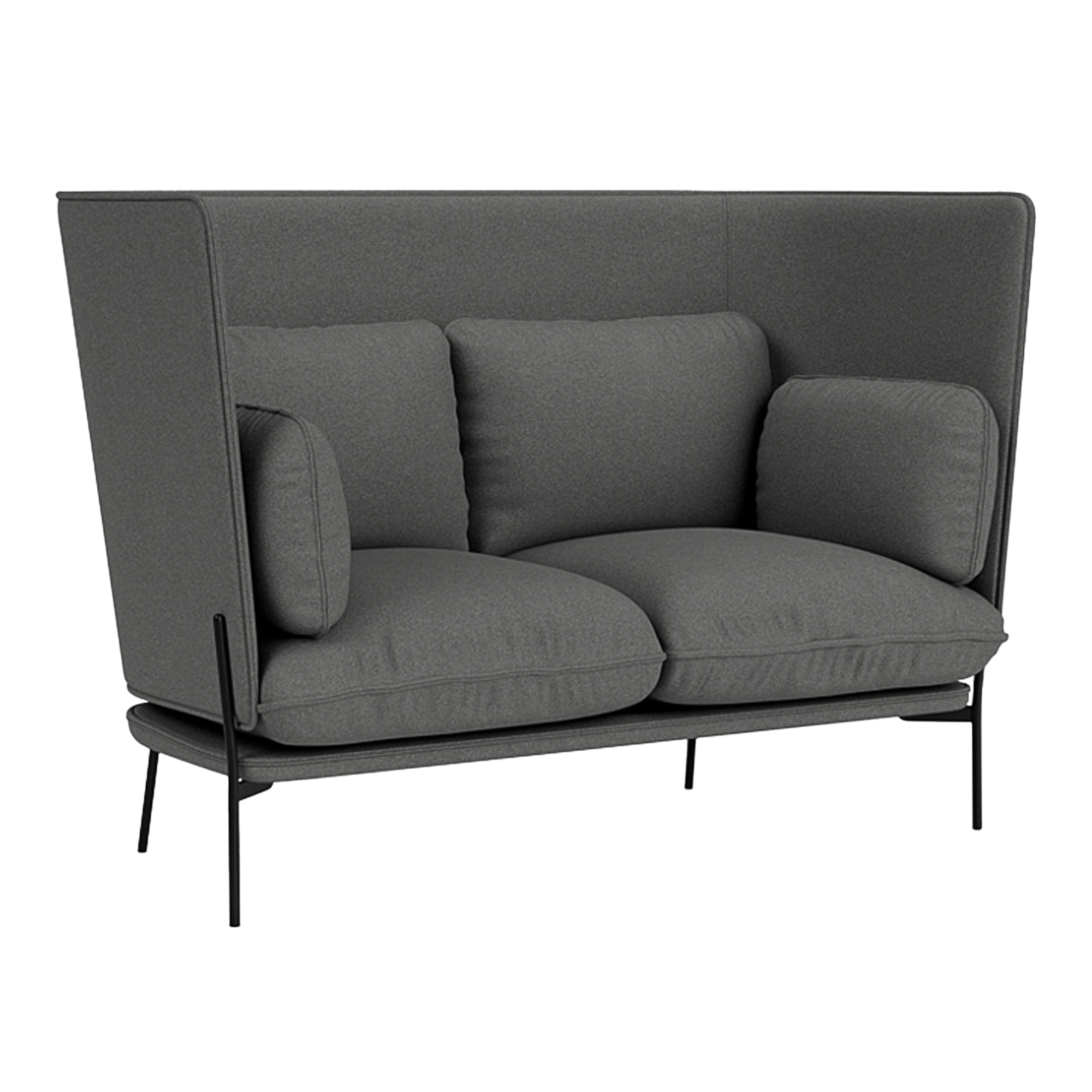 &Tradition - Cloud LN6 - Warm Black - Fabric cat.2 - Divina Melange 3 170 - Soffor - Luca Nichetto