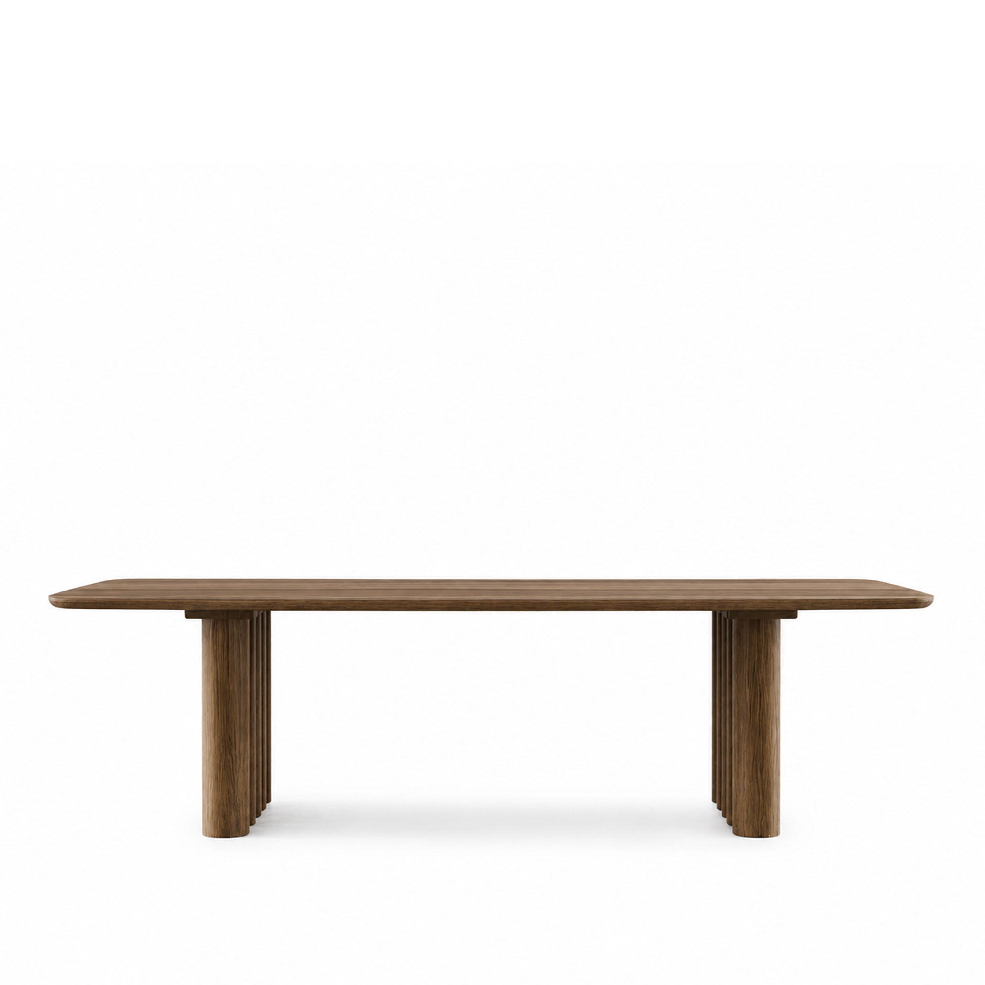Dk3 - Plush Table Rectangular 30mm tabletop 130mm legs L300 x W100 x H72 cm Max 2 extension leaves Smoked oak - oil - Matbord - Brun | Möbler - Bord - Matbord | Möbelexperten