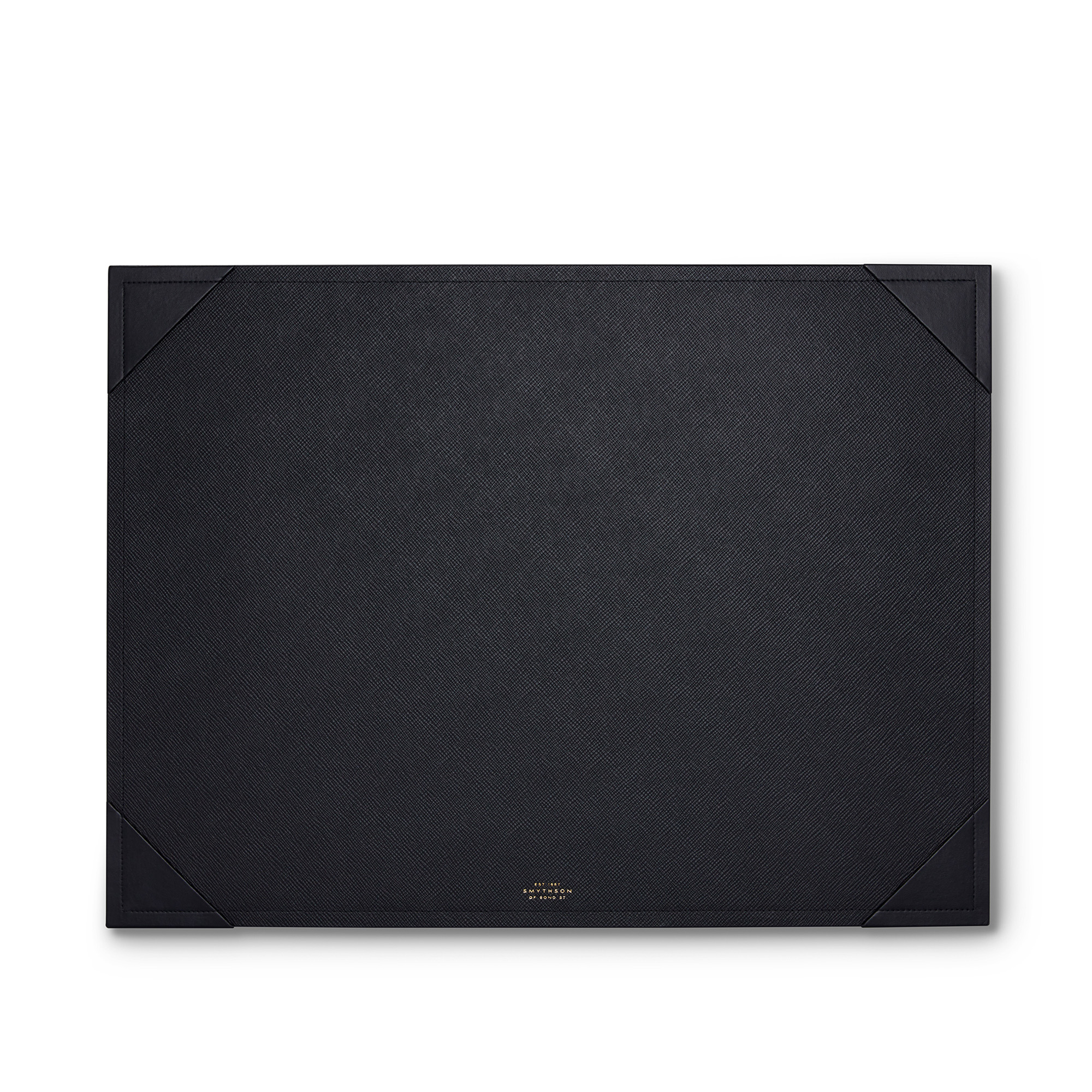 Smythson - Panama Desk Mat - Black, Black - Övriga accessoarer - Svart