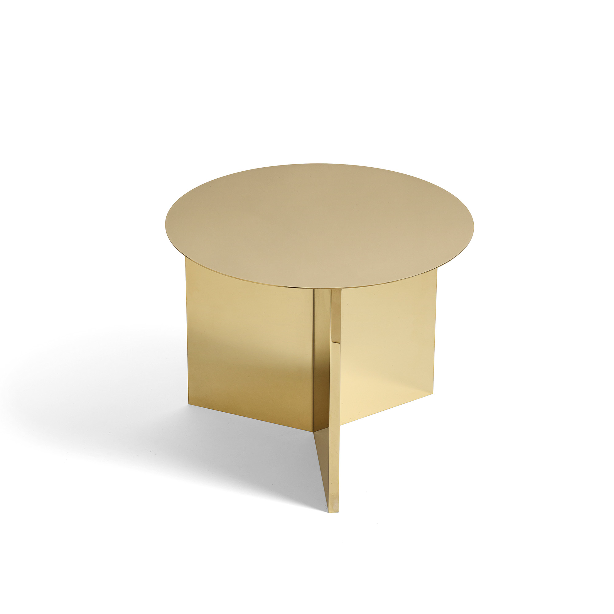 HAY - Slit Table Round - Brass - Sidebord - Gull - Metall